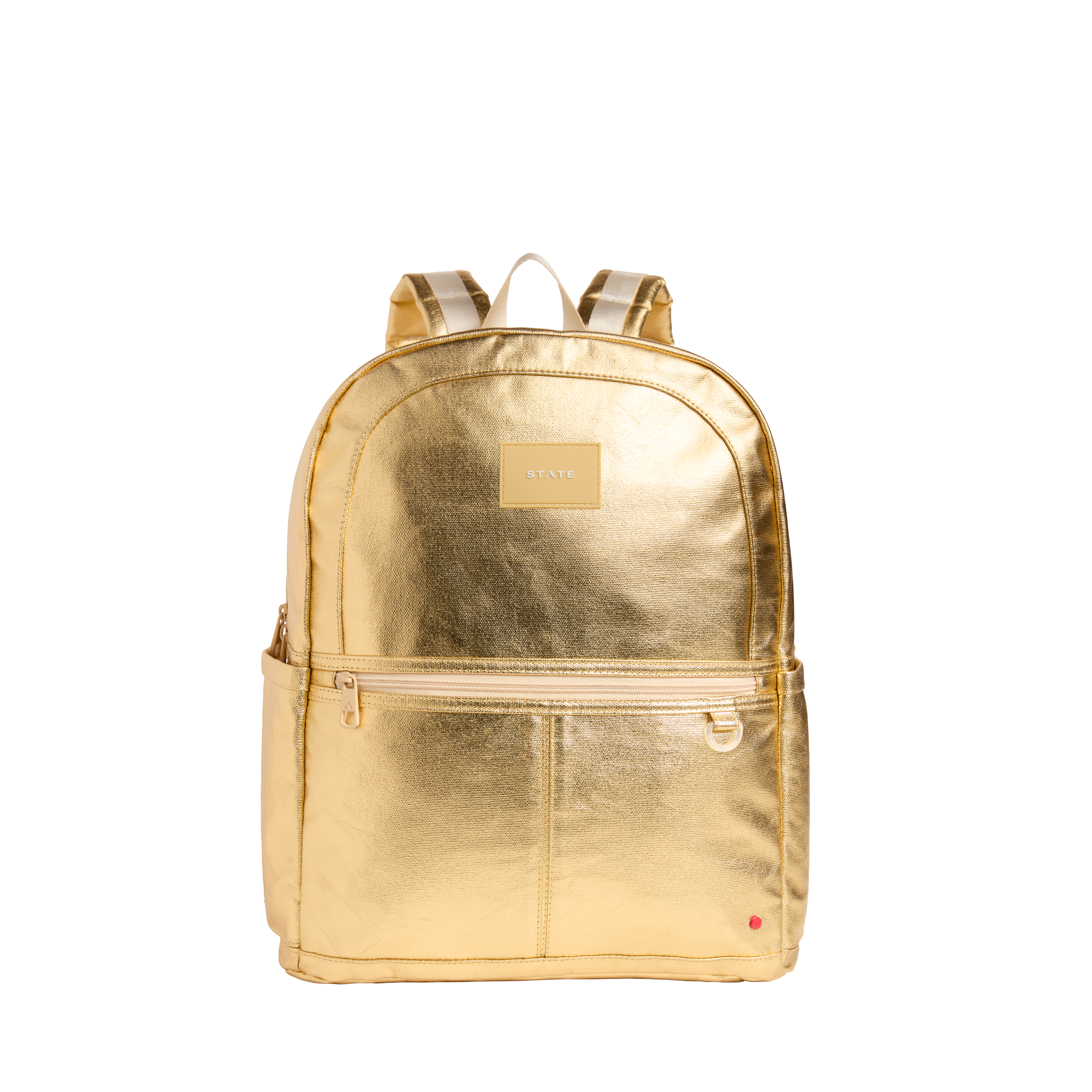 State Bags Kane Kids Large Double Pocket Backpack in Gold