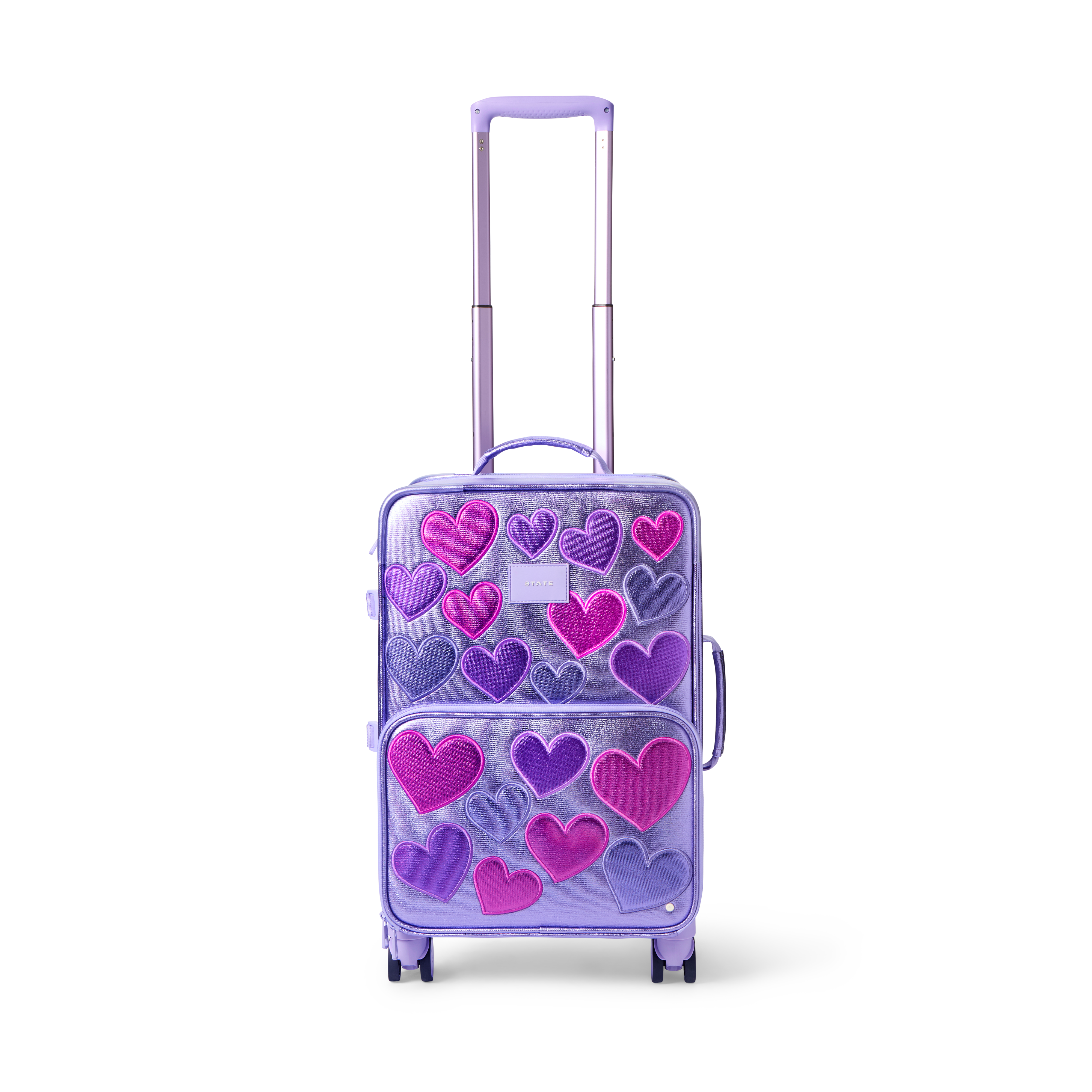 STATE Bags | Logan Suitcase Metallic 3D Hearts