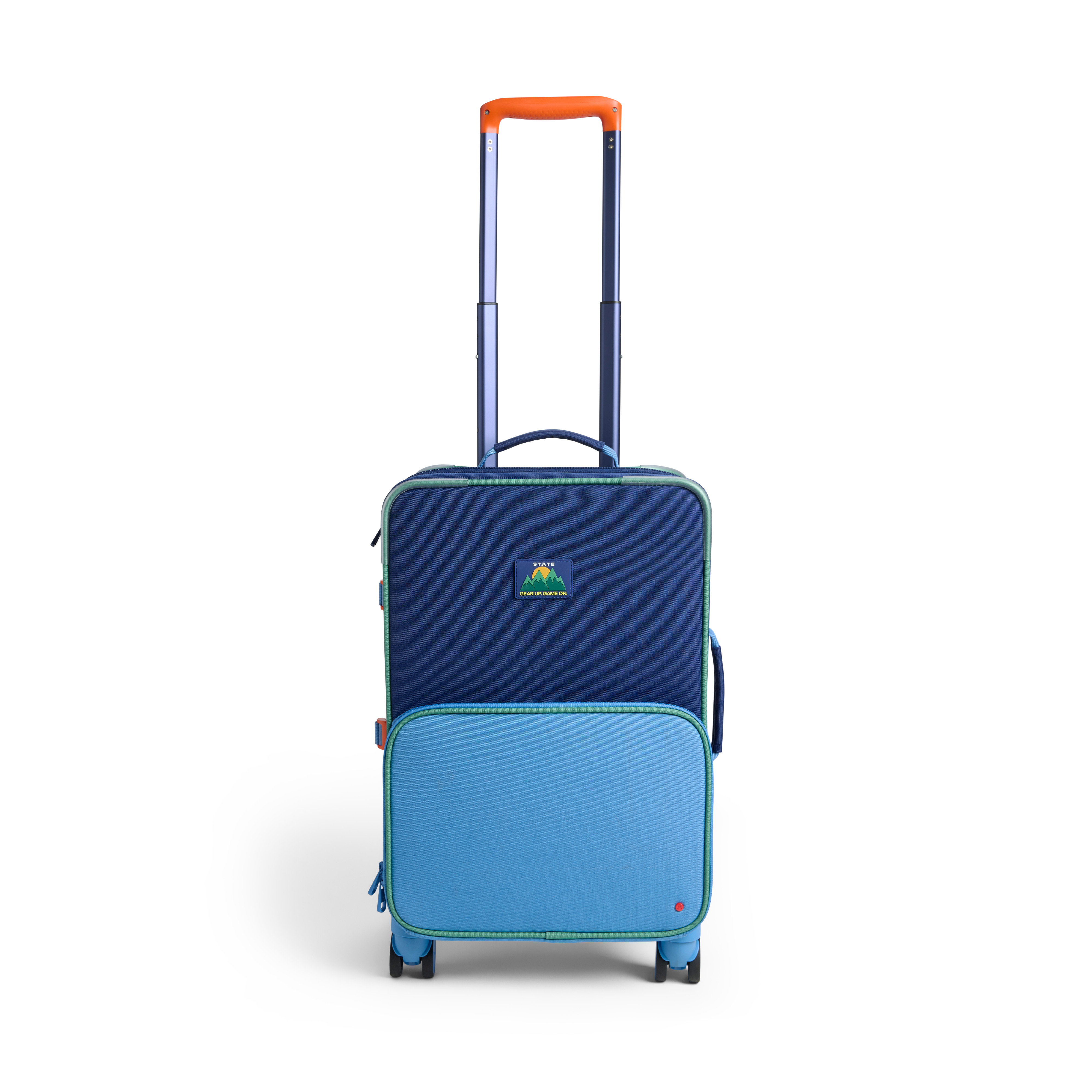 at design lab l アルミver.（ブルー×グリーン） STATE Bags | Logan Carry-On Suitcase Blue Green Orange