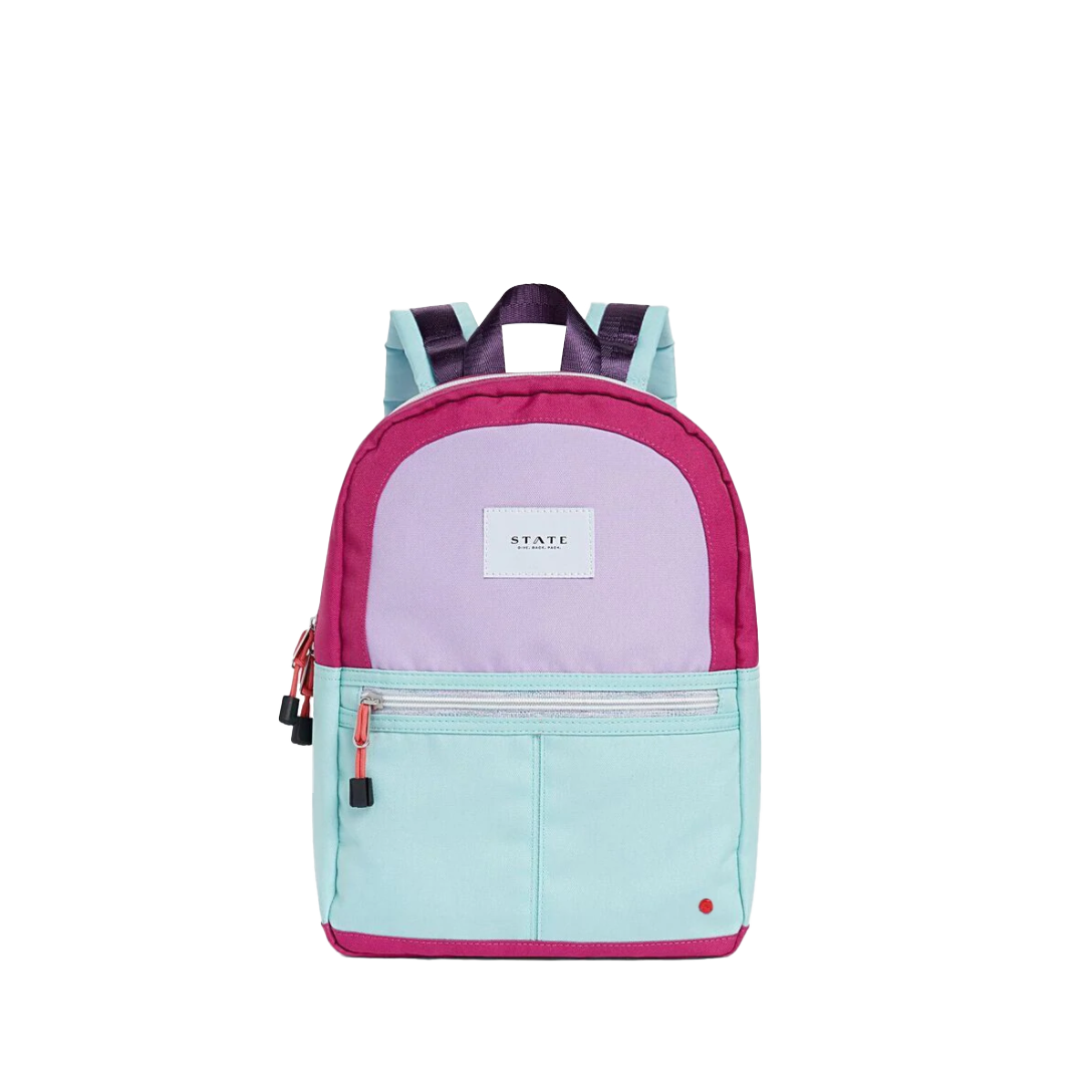 Kane Kids Mini Backpack Color Block Magenta Mint