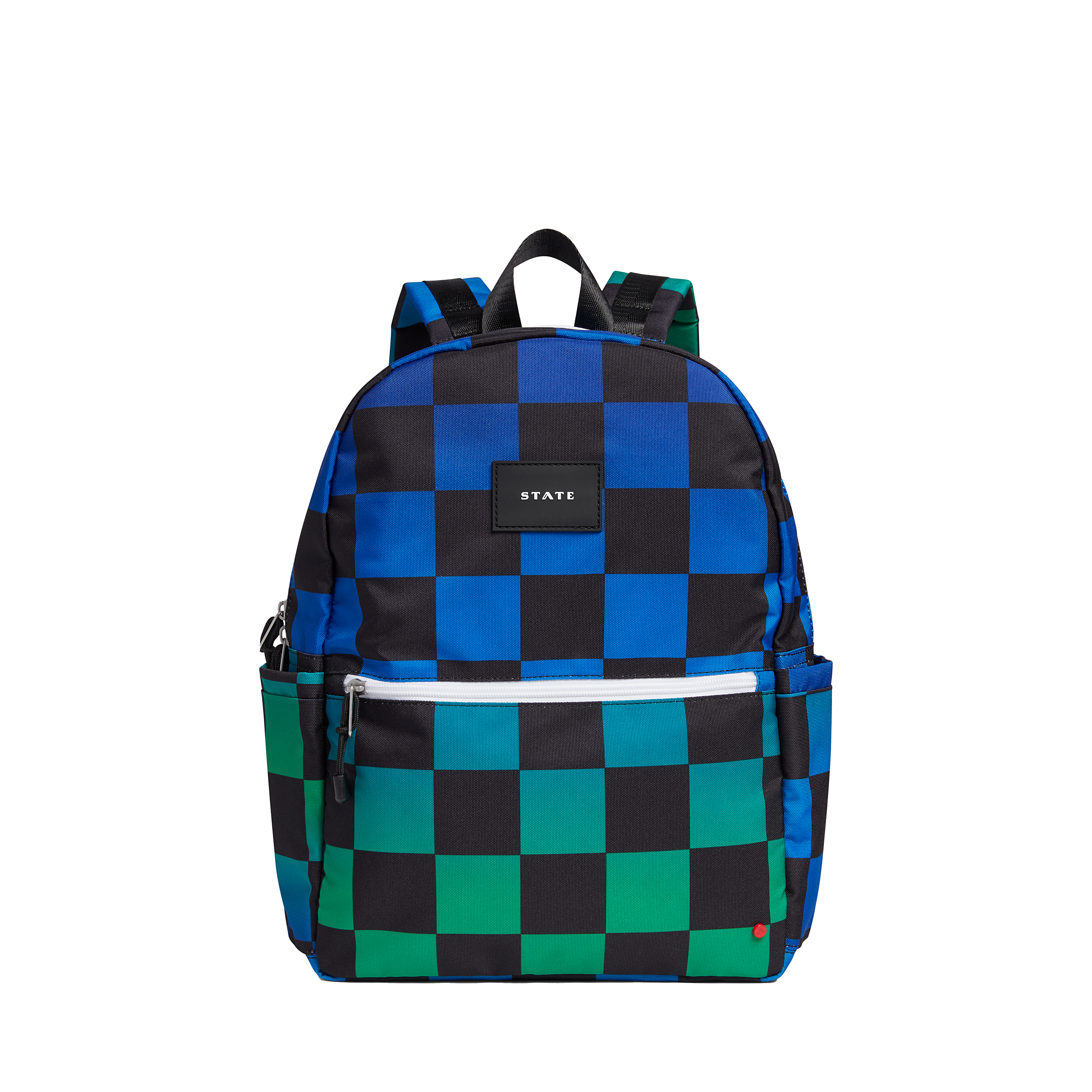 Large Fabric Halfmoon Backpack - Large Checkerboard Print