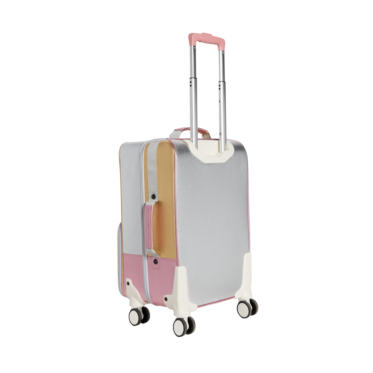 STATE Bags Logan Carry-On Suitcase Pink/Silver Back View Click to Zoom