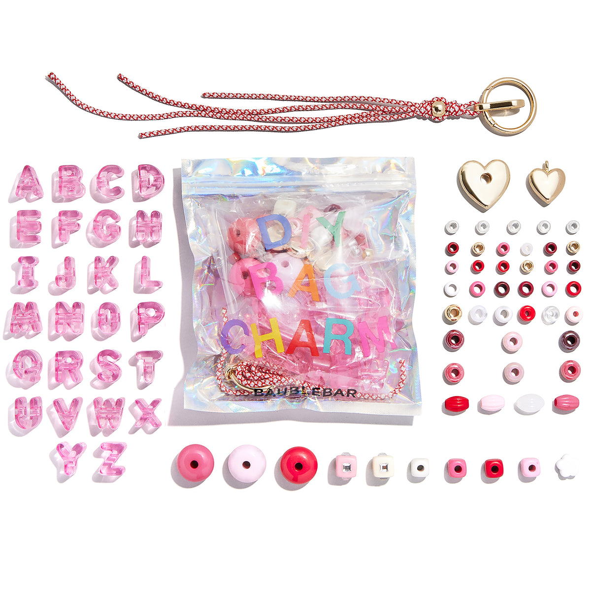 Image showing Bauble Bar Mini Bead Kit in color hearts parts