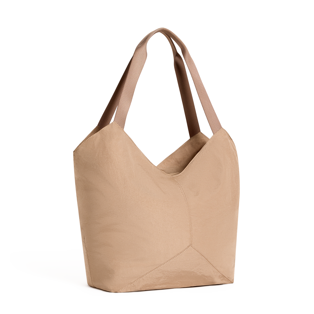 STATE Bags Beverly Tote Crinkled Nylon Affogato Side View Click to Zoom