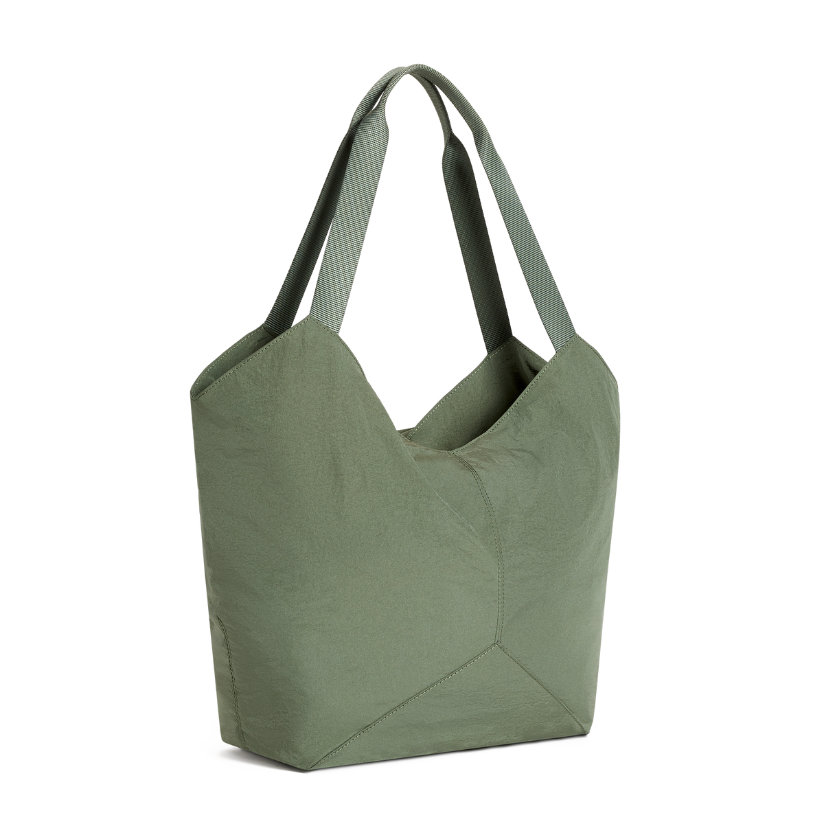 STATE Bags Beverly Tote Crinkled Nylon Olive Side View Click to Zoom
