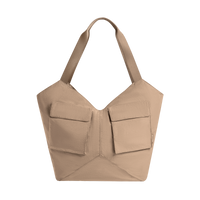 STATE Bags Beverly Tote Crinkled Nylon Affogato Front View Click to Zoom