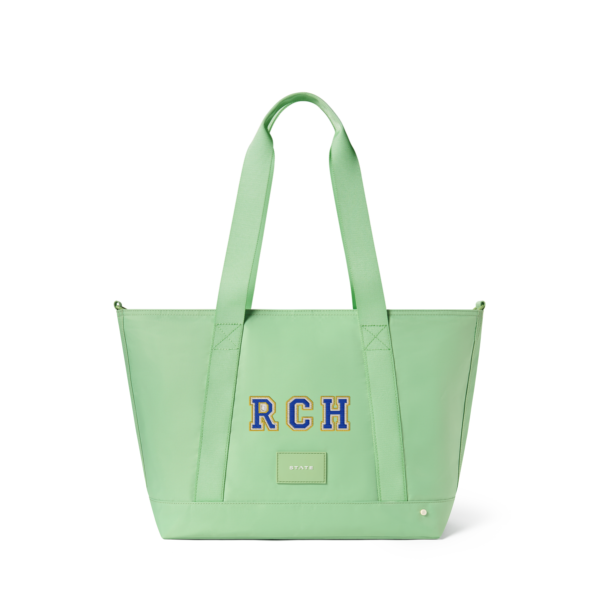 STATE Bags Graham Tote Green Front View Personalized Click to Zoom