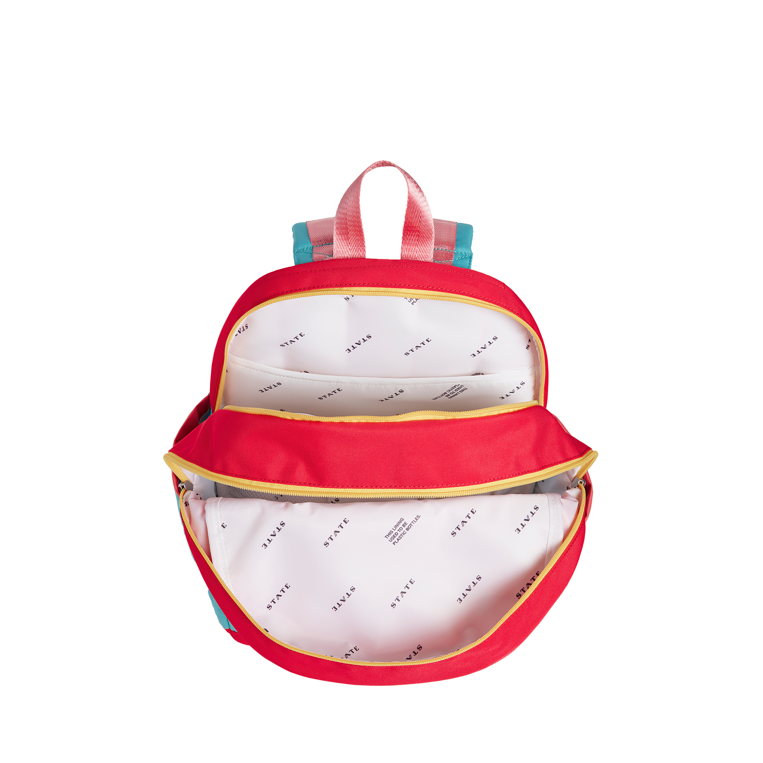 STATE Bags Kane Kids Double Pocket Backpack Recycled Poly Canvas Daisies