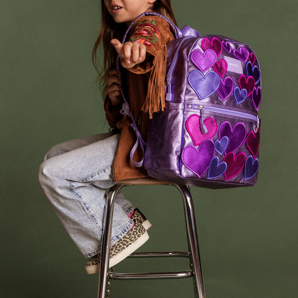STATE Bags | Kane Kids Travel Backpack Metallic 3D Hearts | Back to ...