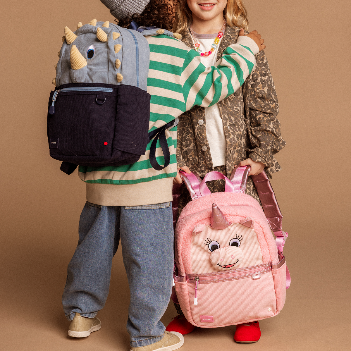 confetti pinky unicorn faux fur mini backpack STATE Bags