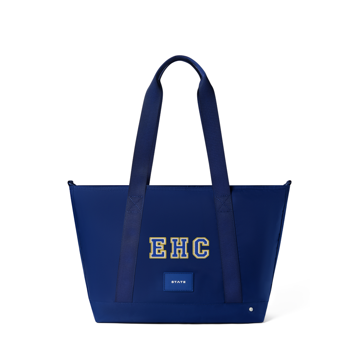 STATE Bags Graham Tote Navy Front View With Personalization Click to Zoom