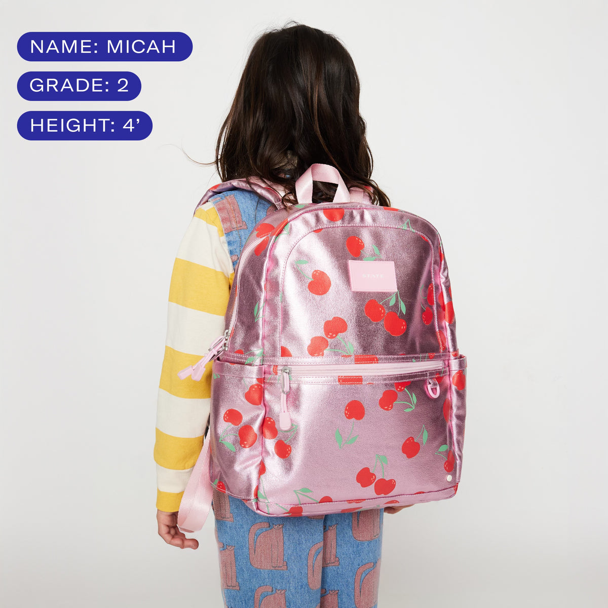 574 backpack kids STATE Kane Backpack | Navy/Neon