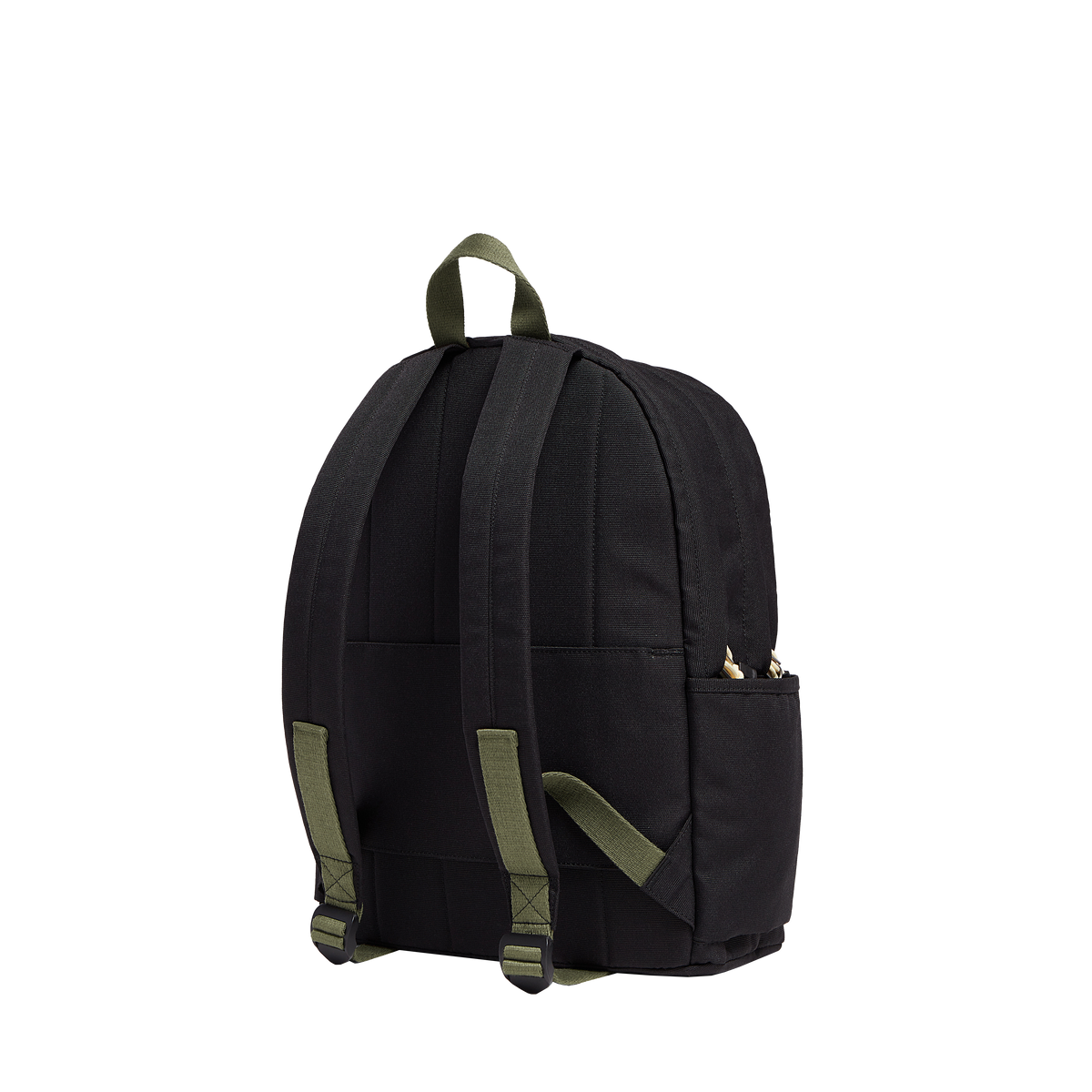state bags kane double pocket large backpack polyester canvas black back view side angle click to zoom 