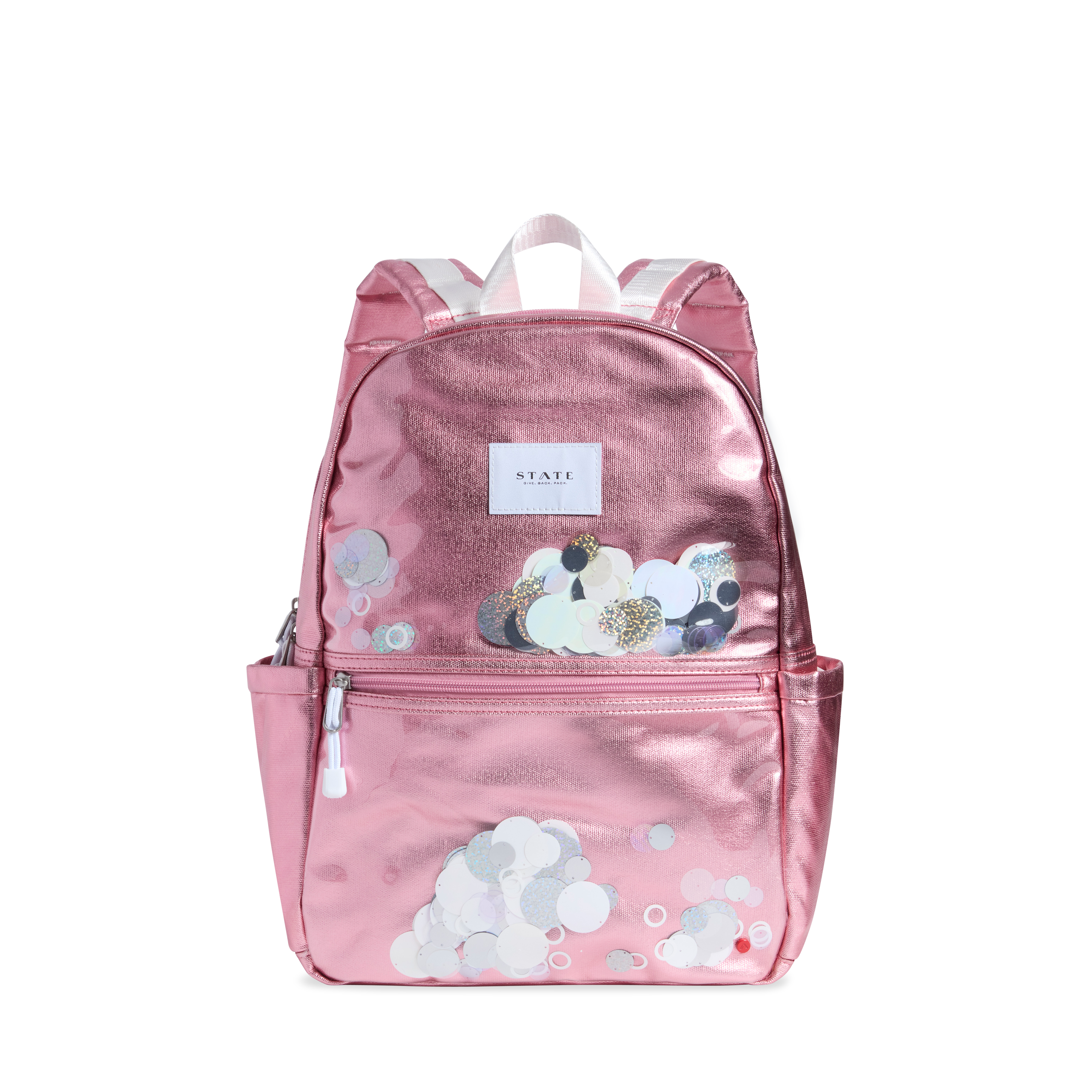 Kane Kids Metallic White Sequins | Back to School | Travel Backpack