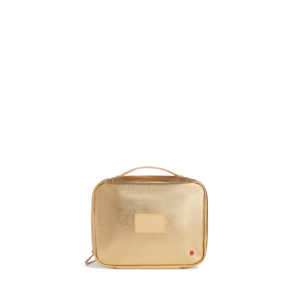 STATE Bags Bensen Toiletry Kit Metallic Gold Front View Click to Zoom