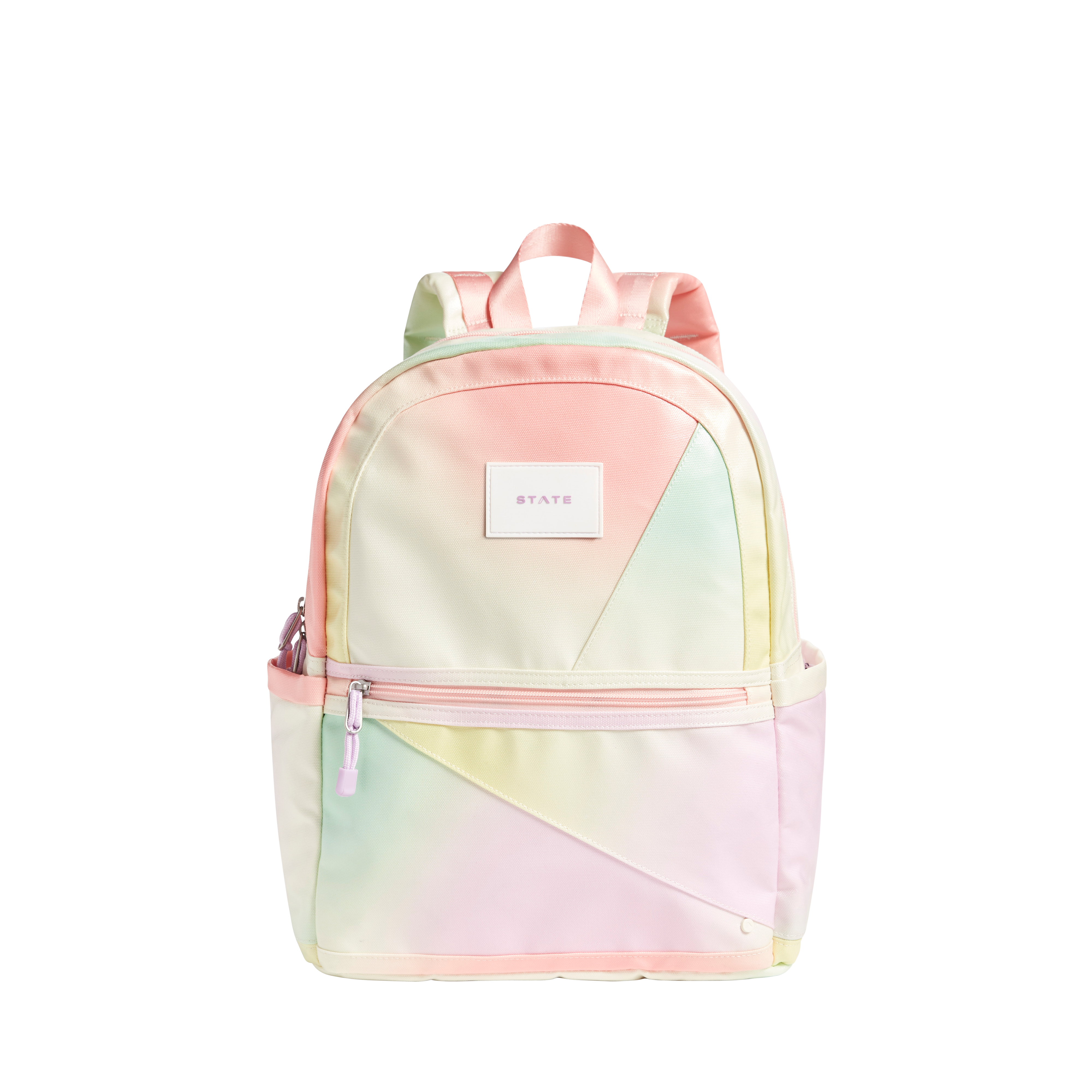 Kane Kids Double Pocket Backpack Metallic Tie Dye Patchwork | Back to School | Travel Backpack