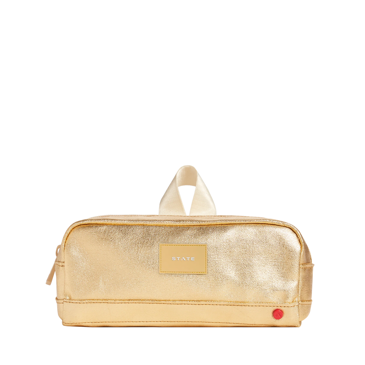 state bags clinton pencil case gold front view click to zoom