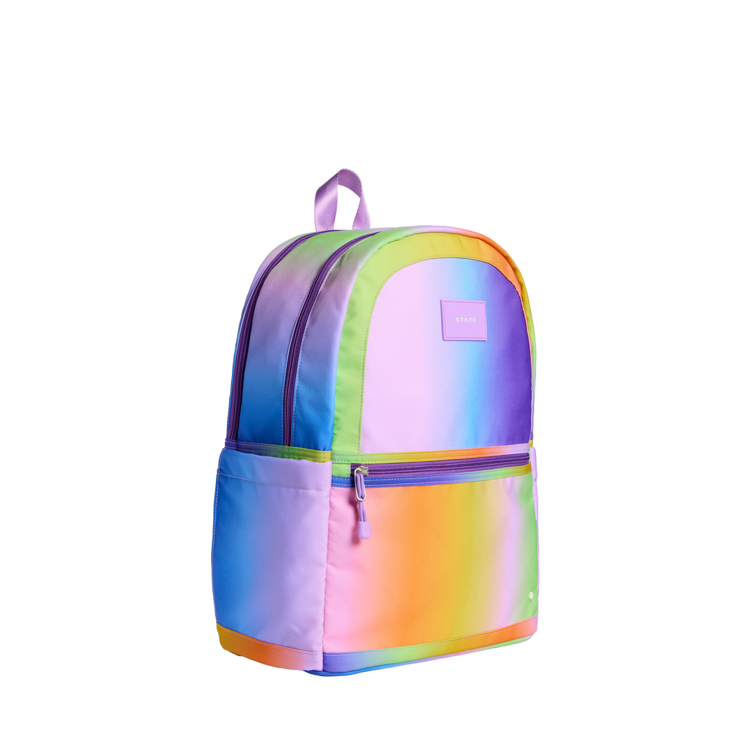 STATE Bags Kane Kids Large Backpack Recycled Polyester Rainbow Gradient