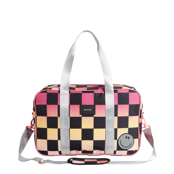 Pink canvas duffle bag best sale