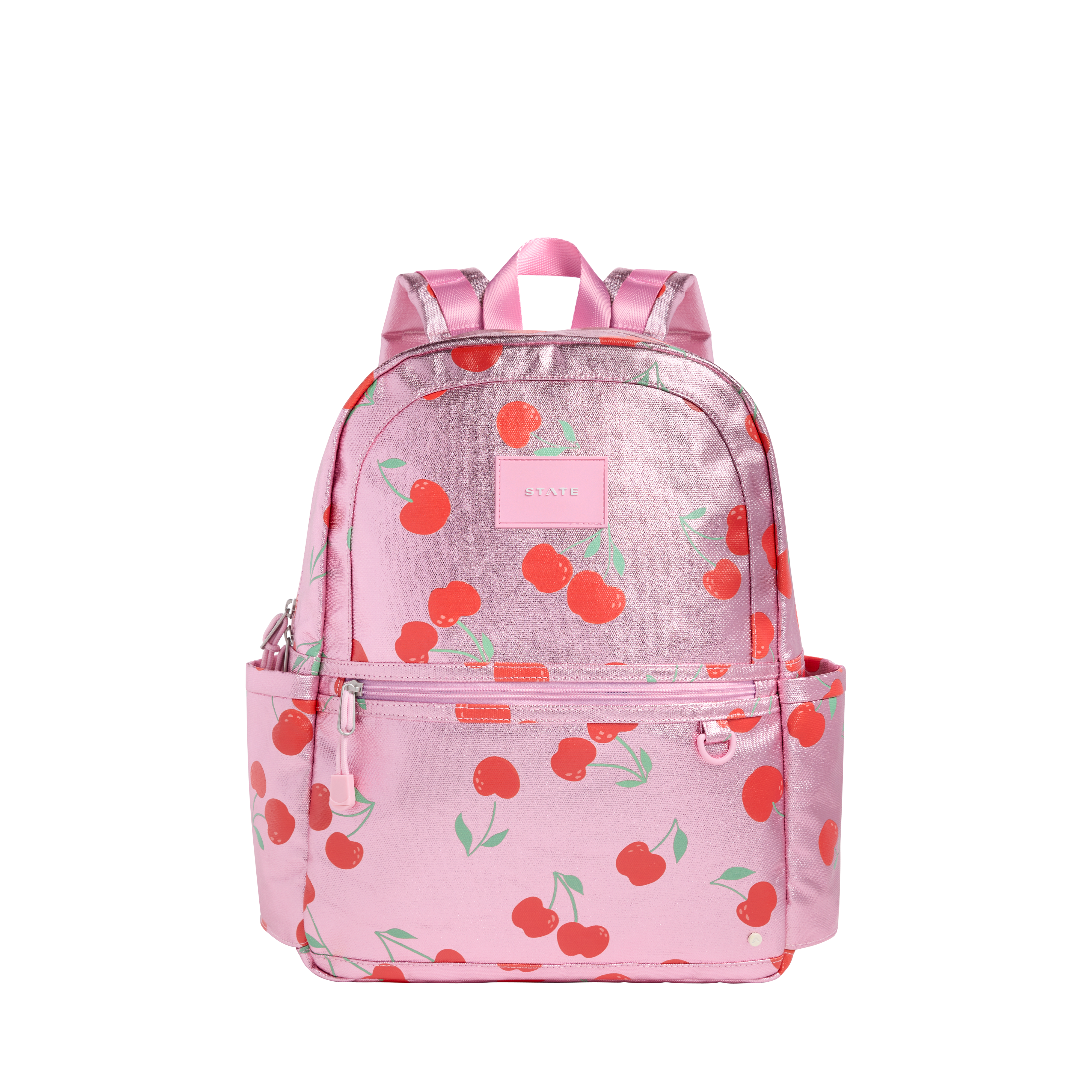 Kane Double Pocket Backpack Pink Cherries | Back to School | Travel Backpack