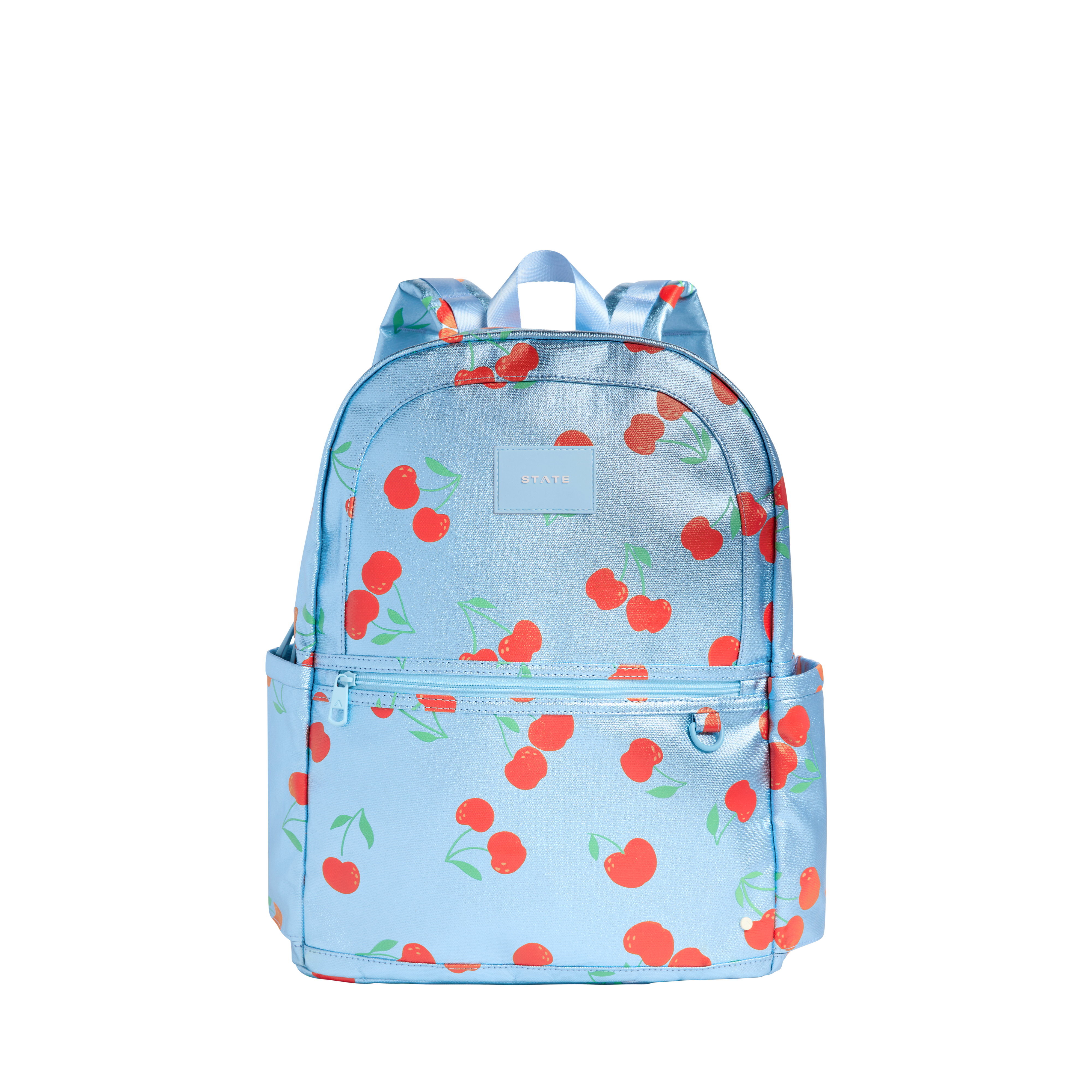 Kane Kids Large Backpack Metallic Blue Cherries | Back to School | Travel Backpack