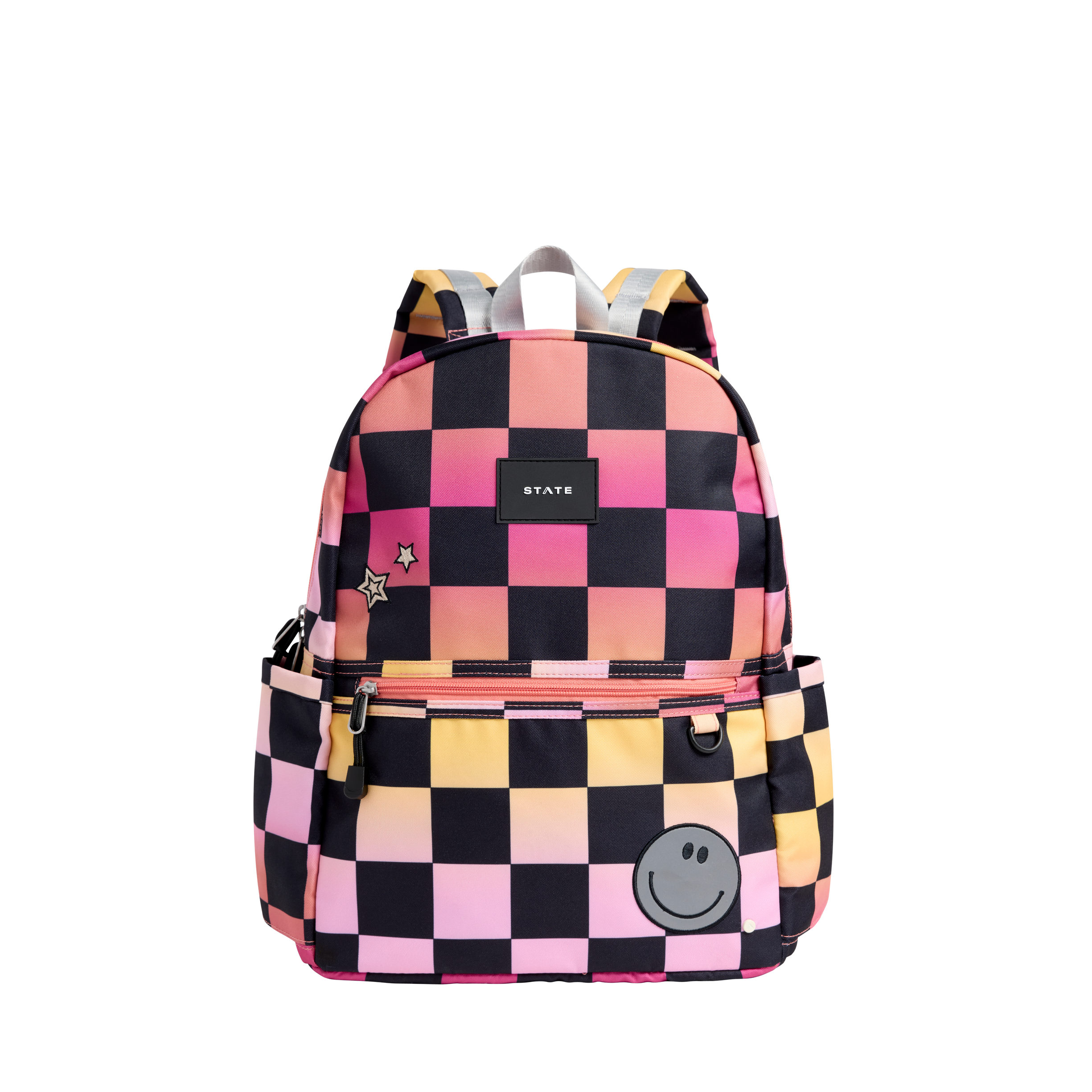 Kane Double Pocket Backpack- Pink and Hot Pink Color Block