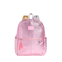state bags kane kids double pocket backpack metallic pink/silver Front View click to zoom