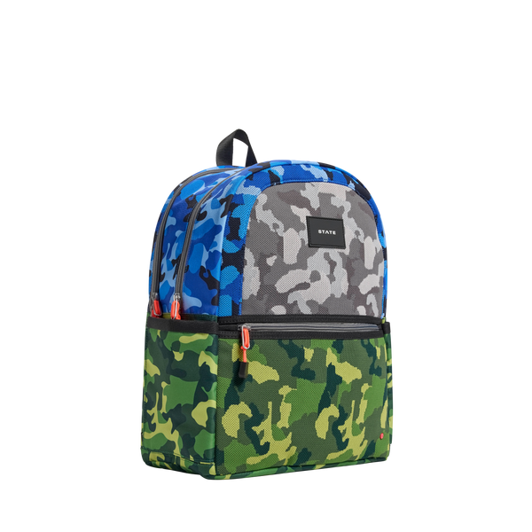 STATE Bags Kane Kids Double Pocket Backpack Intarsia Camo