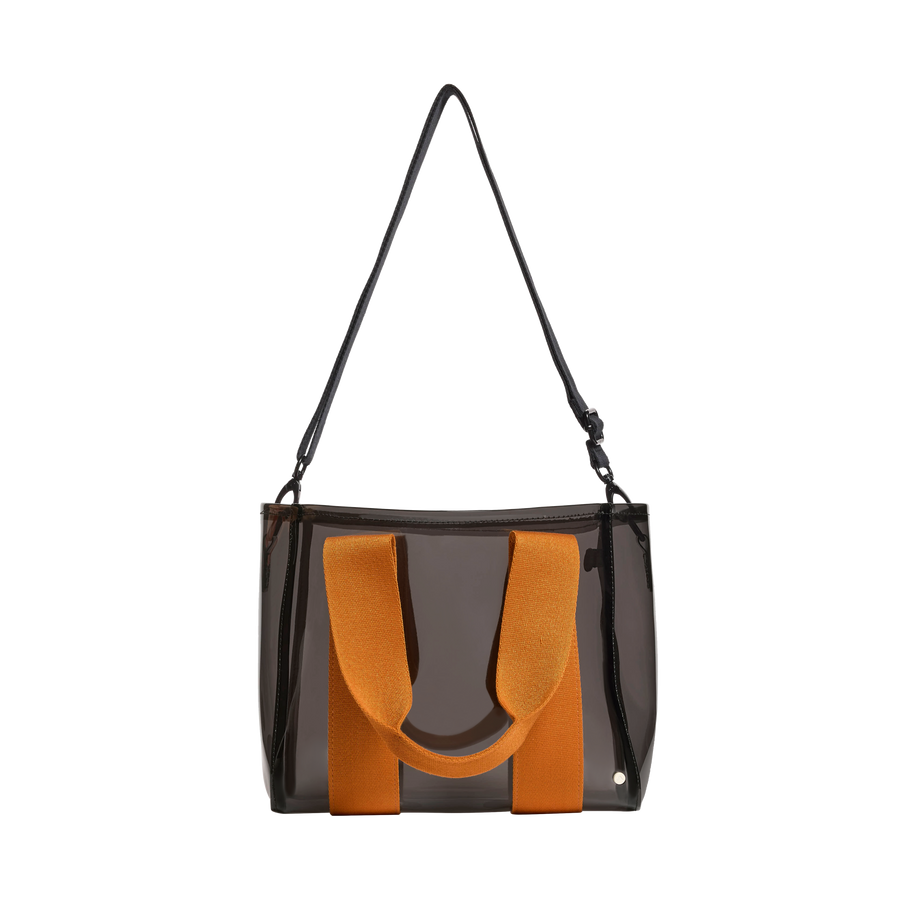 STATE Bags Wellington Cabana Tote Mini TPU Black/Caramel Beach Bag