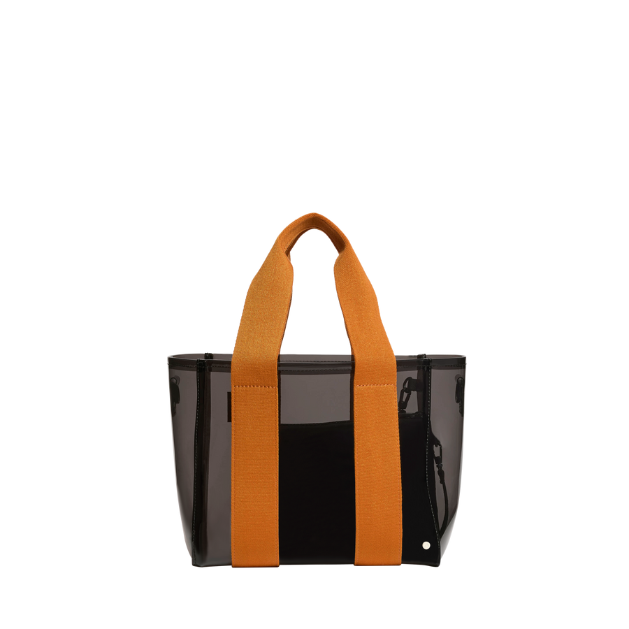 STATE Bags Wellington Cabana Tote Mini TPU Black/Caramel Beach Bag