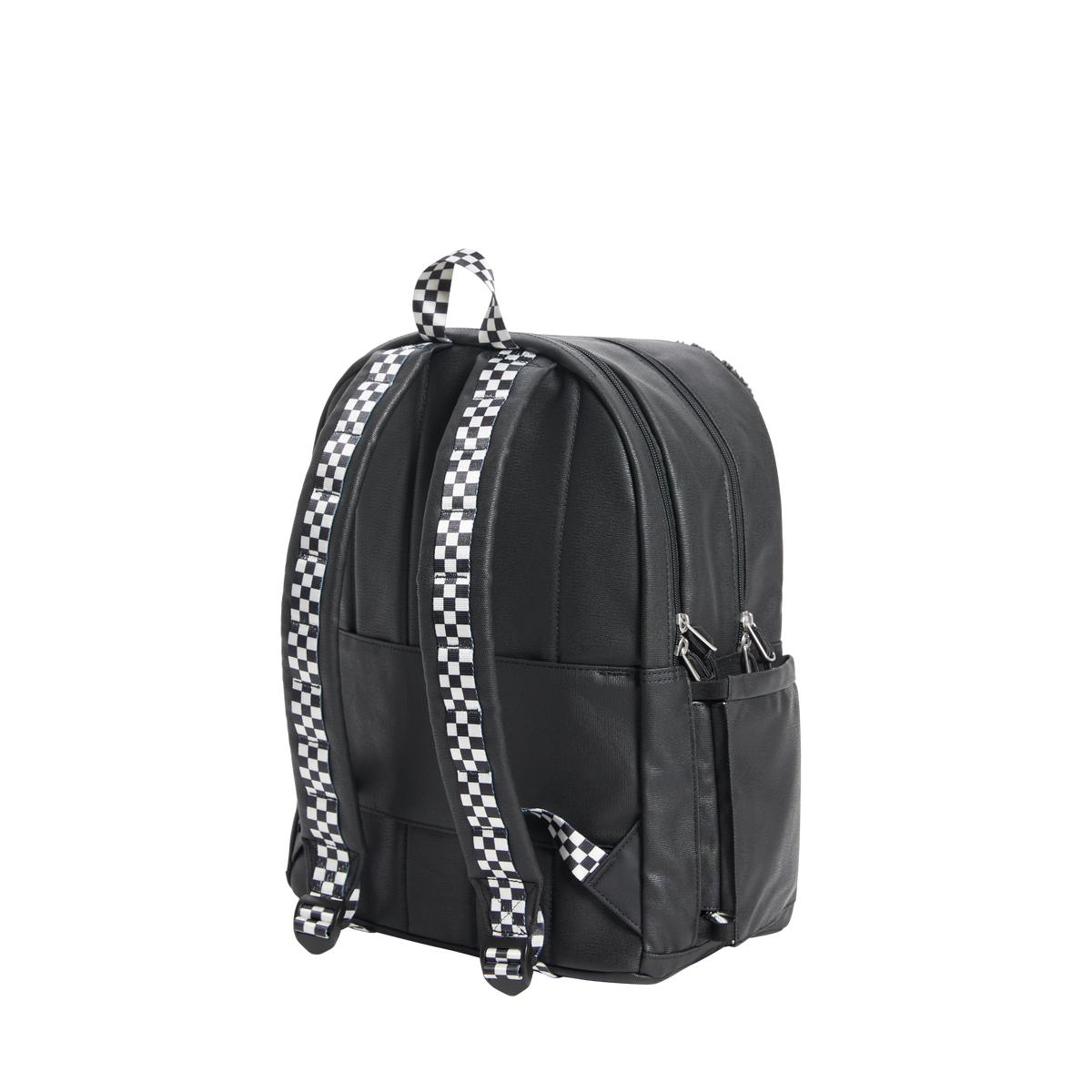 state bags kane kids double pocket backpack coated canvas fuzzy bolt back view side angle click to zoom