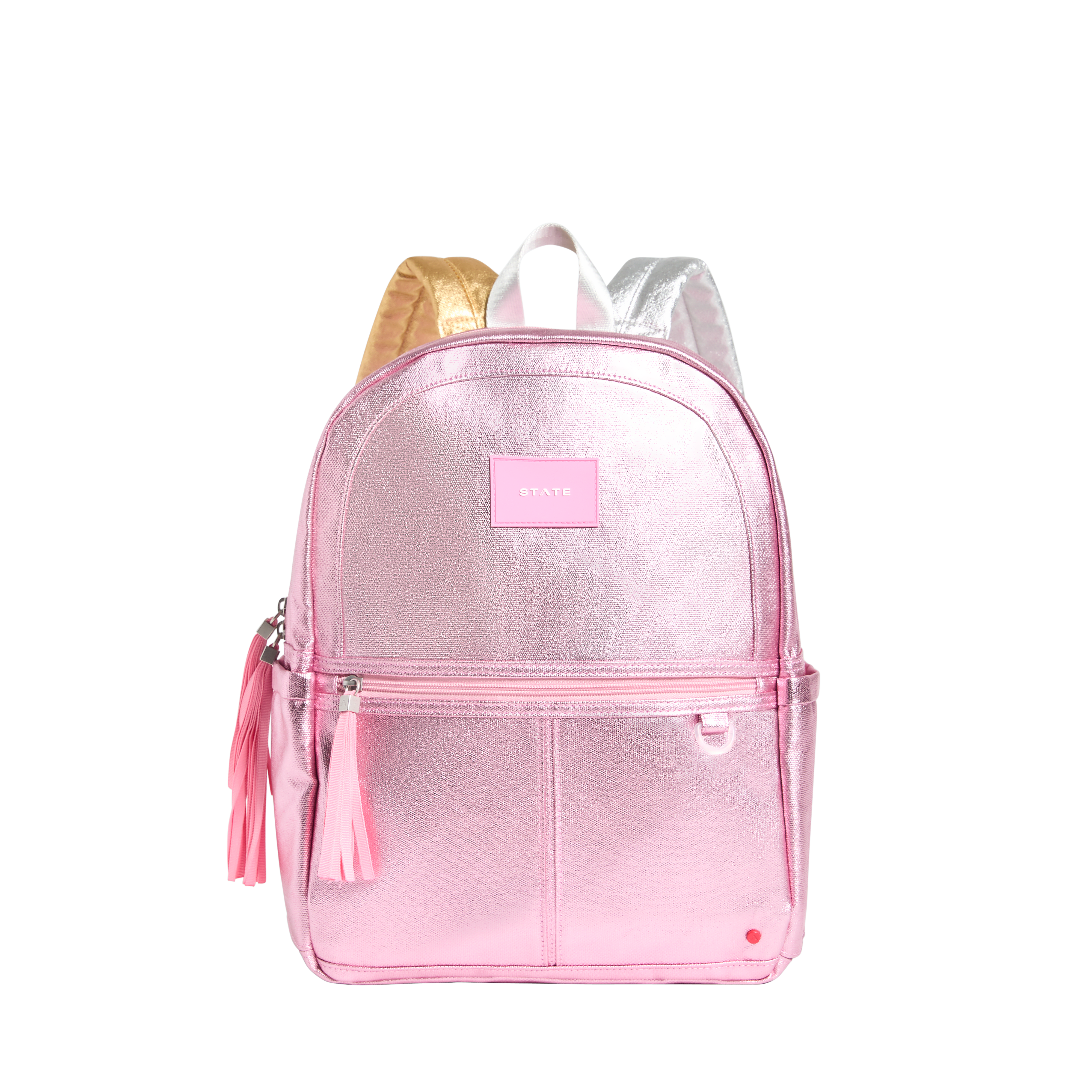 Kane Kids Travel Backpack Metallic Pink/Silver | Back to School | Travel Backpack