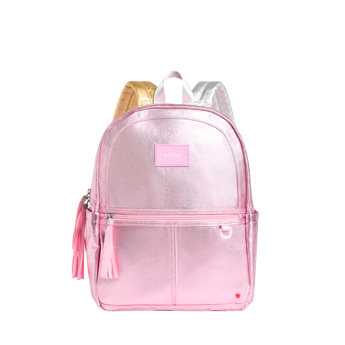 STATE Bags | Kane Kids Travel Backpack Metallic Pink/Silver | Back to School