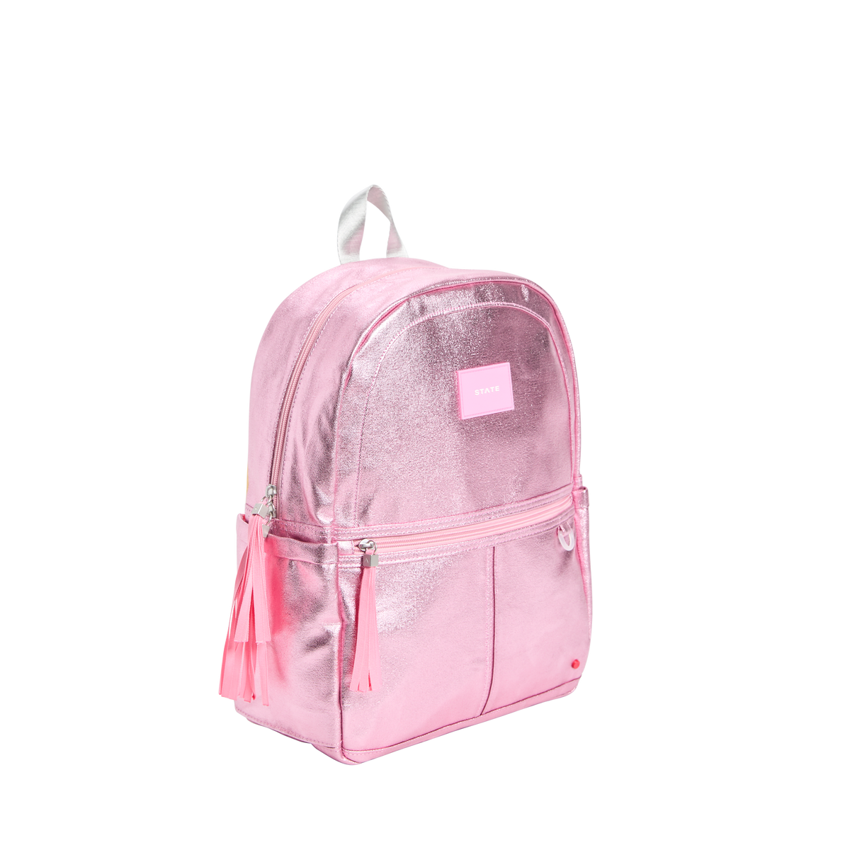 STATE Bags Kane Kids Travel Pink/Silver Side VIew Click to Zoom