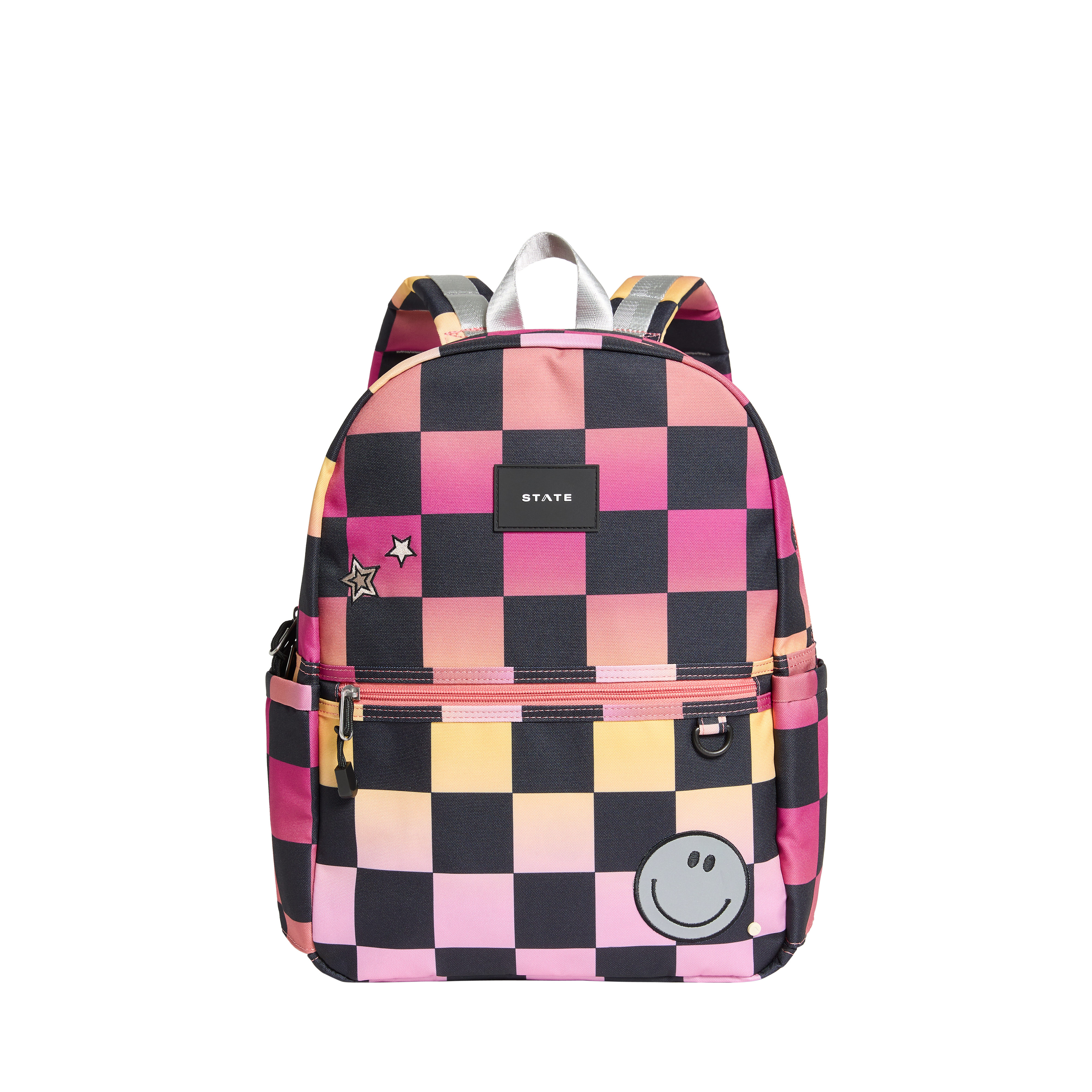 Kane Kids Travel Backpack Printed Canvas Pink Checkerboard | Back to School | Travel Backpack