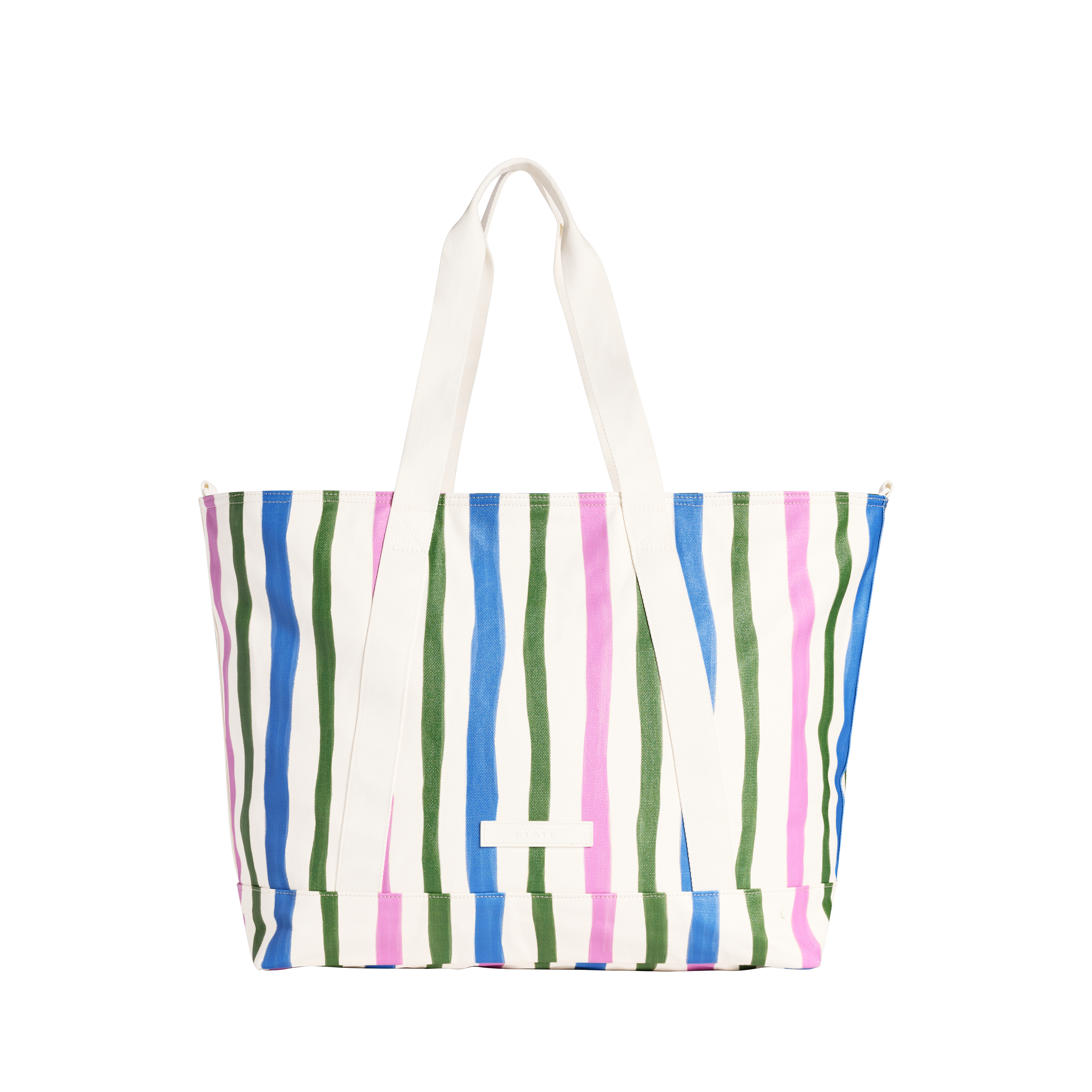 Graham XL Tote Recycled Coated Cotton Stripe