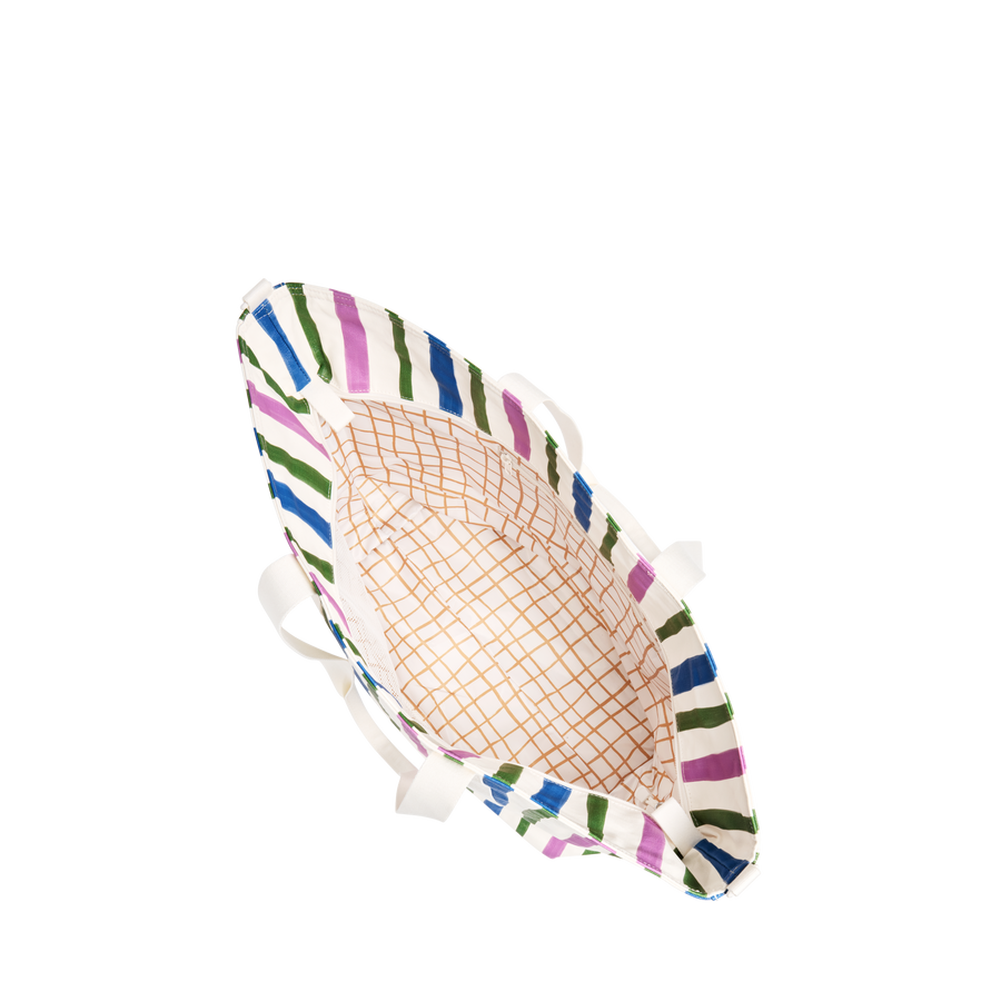 STATE Bags Graham XL Tote Recycled Coated Cotton Stripe