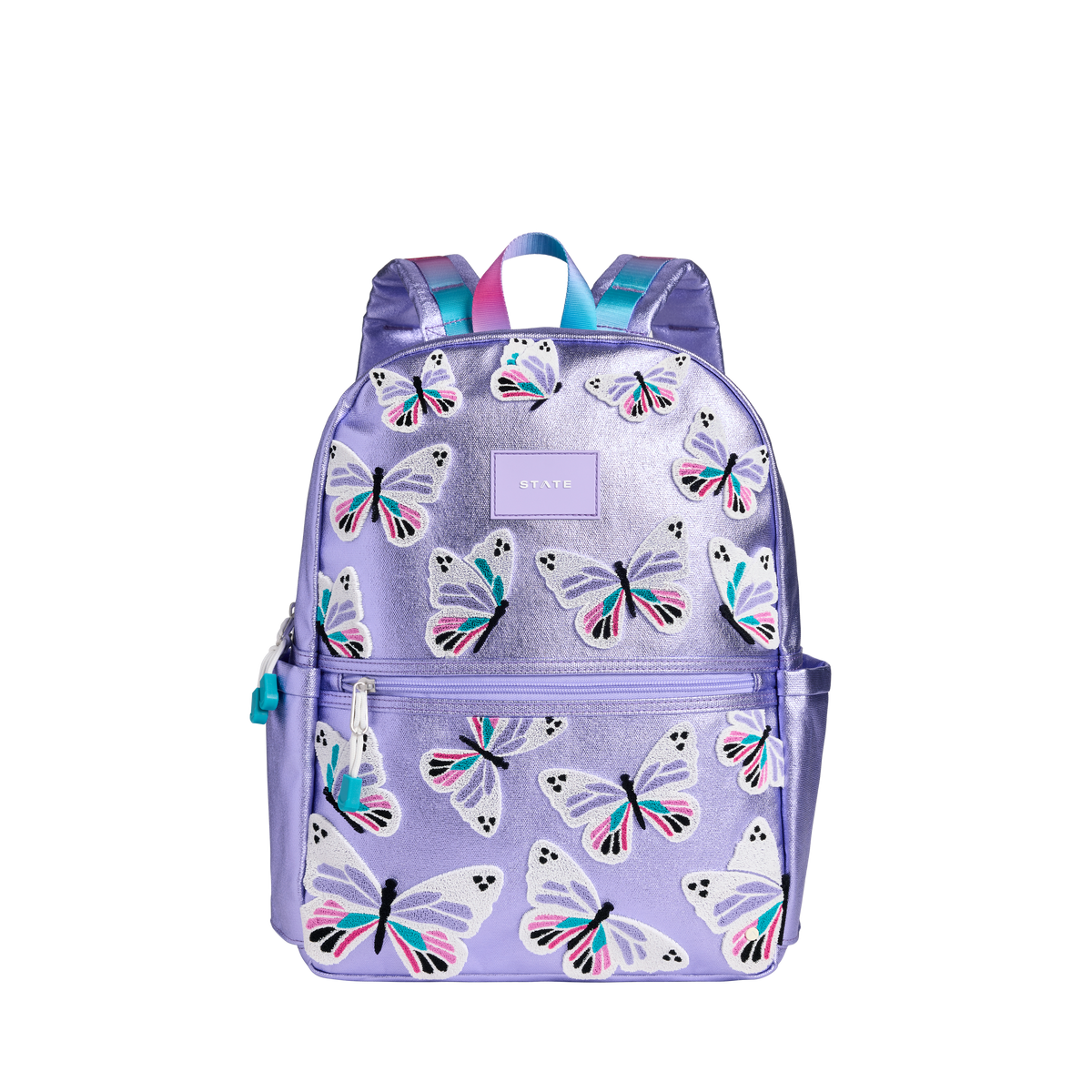 STATE Bags Kane Kids Backpack Metallic 3D Butterfly Front View Click to Zoom