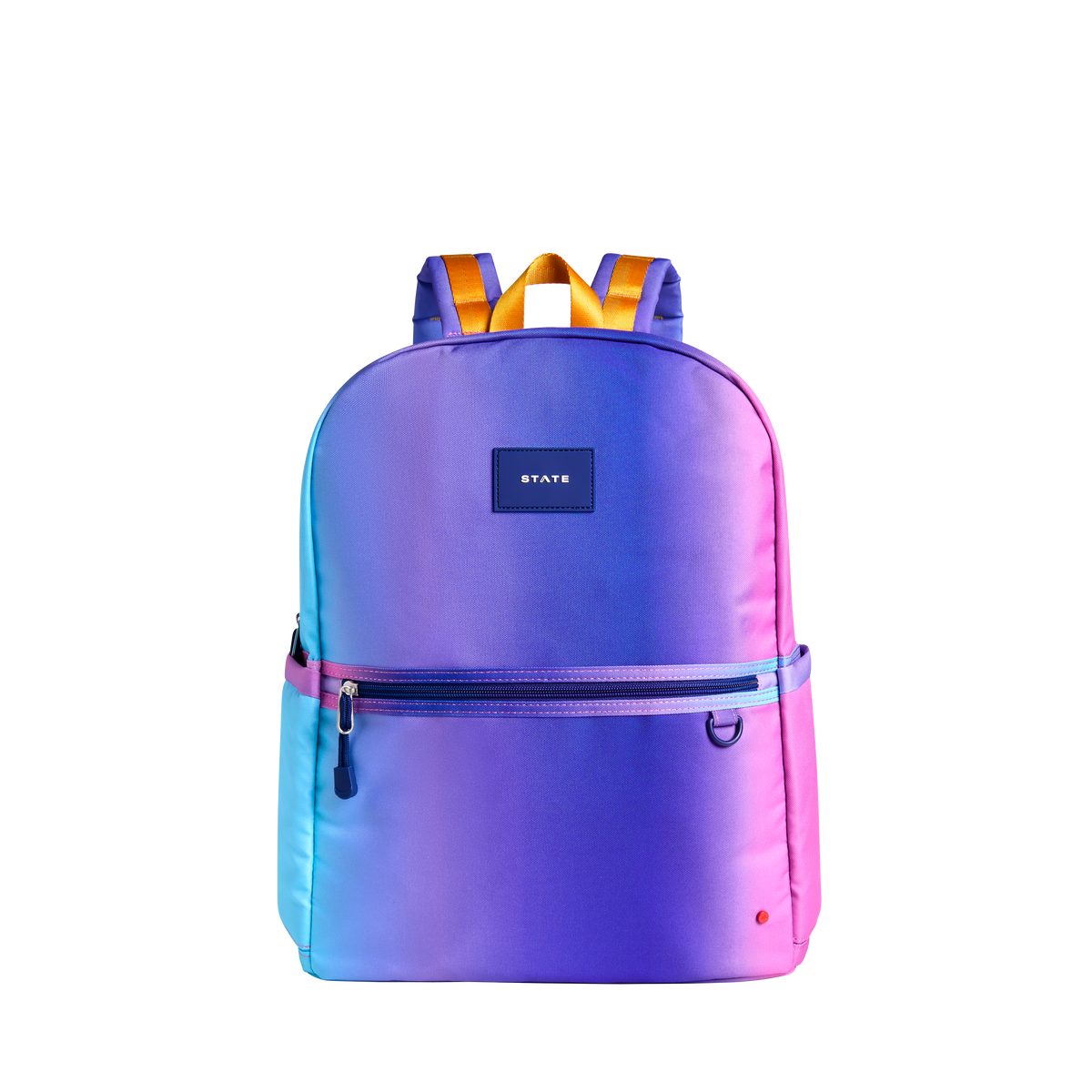 STATE Bags Kane Kids Large Recycled Polycanvas Blue/Pink Gradient Front View Click to Zoom