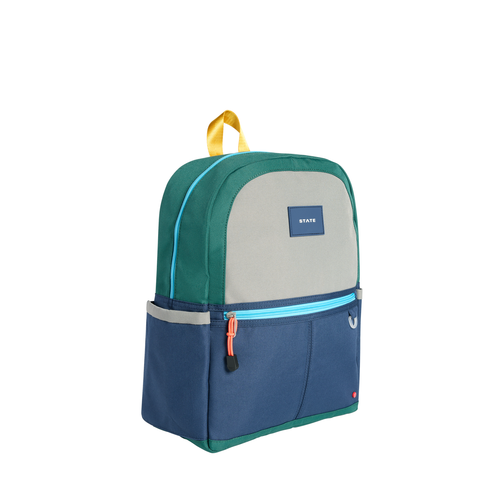 STATE Bags Kane Kids Backpack Polyester Canvas Green/Navy Back to School Travel Backpack