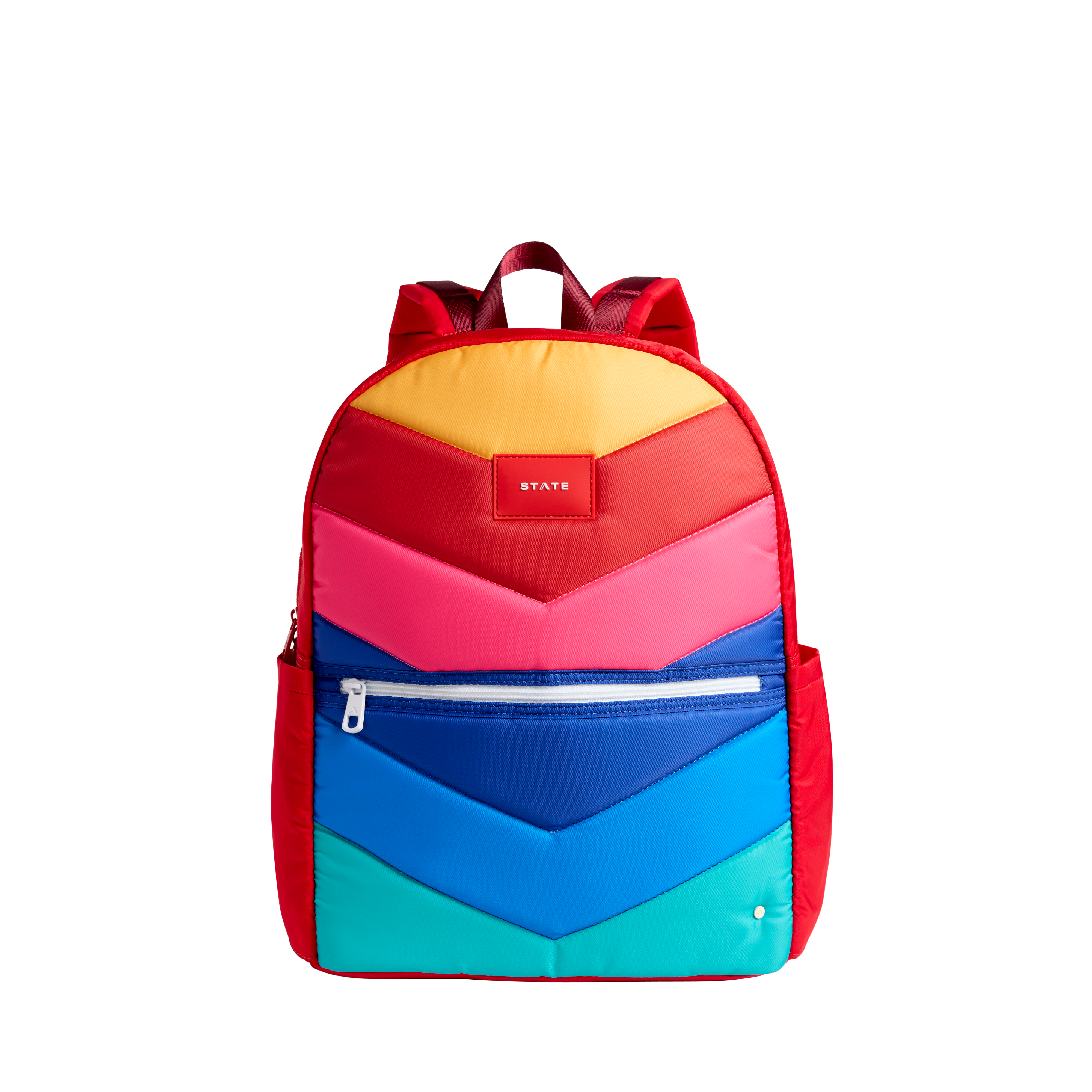 Kane Kids Large Backpack Nylon Puffer Rainbow Chevron | Back to School | Travel Backpack