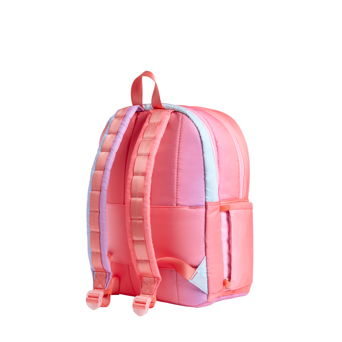 STATE Bags Kane Kids Double Pocket Backpack Nylon Puffer Sunset Back View Click to Zoom