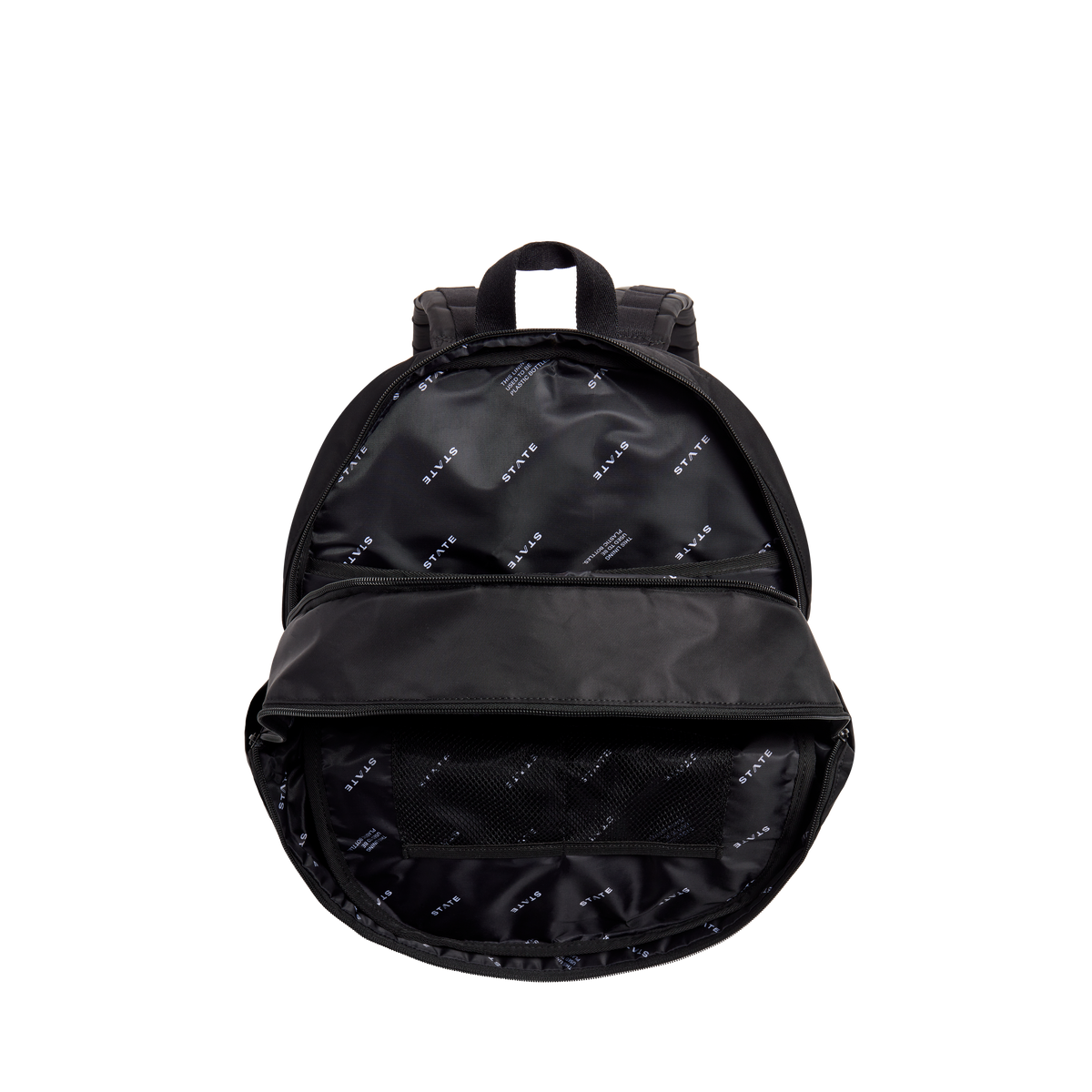 STATE Bags Evan Double Pocket Large Backpack Interior 2 View Click to Zoom