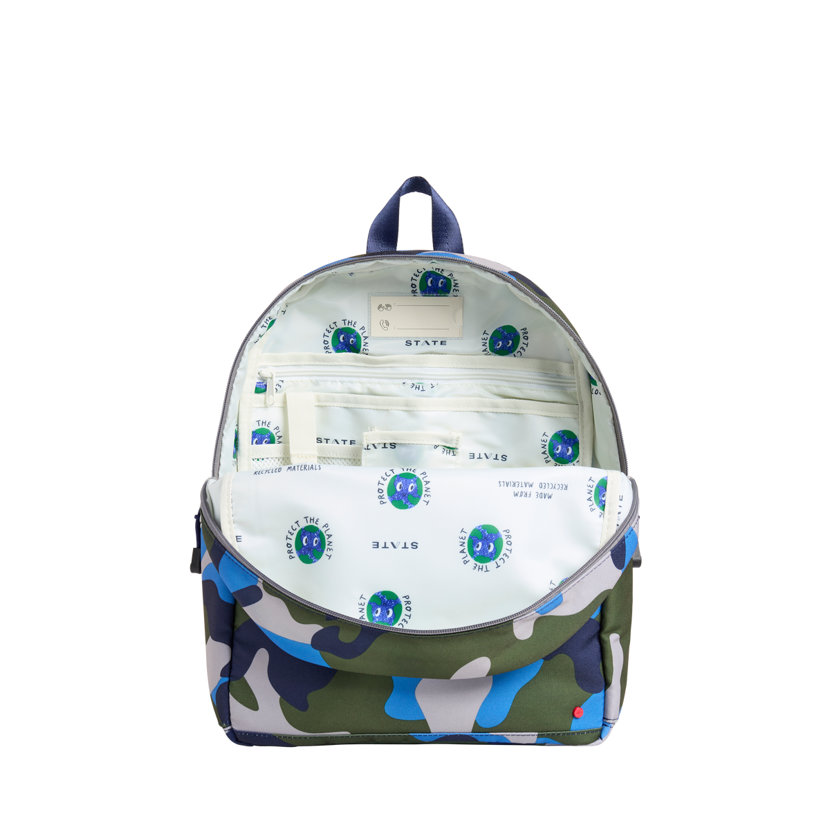 STATE Bags Kane Backpack Camo Interior VIew Click to Zoom