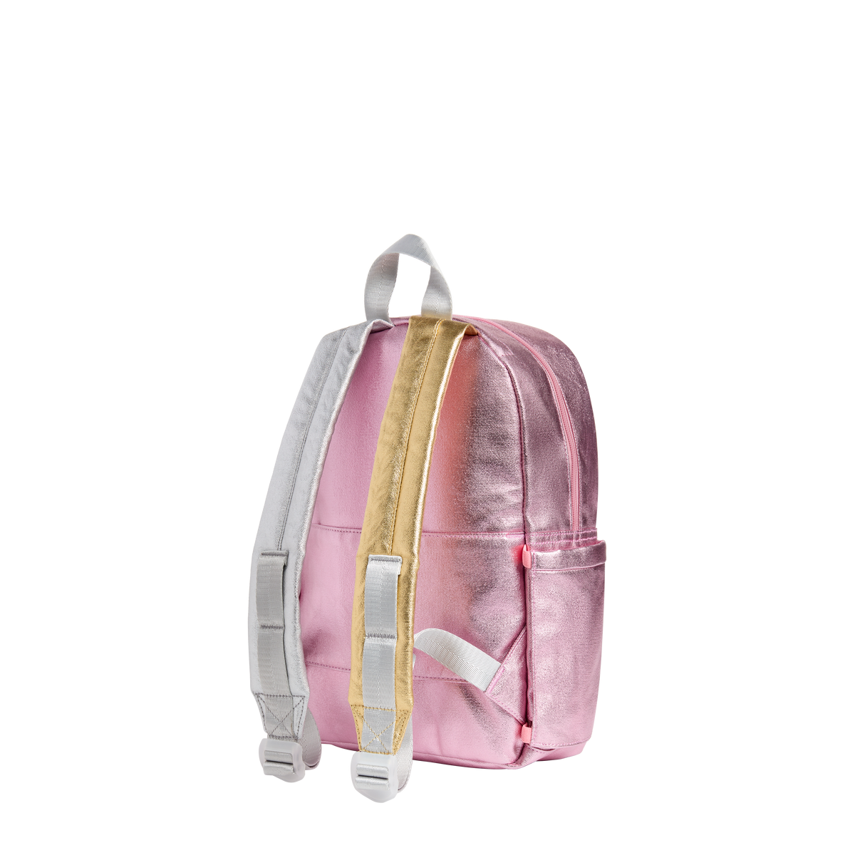 state bags kane kids mini travel backpack metallic pink/silver back view click to zoom