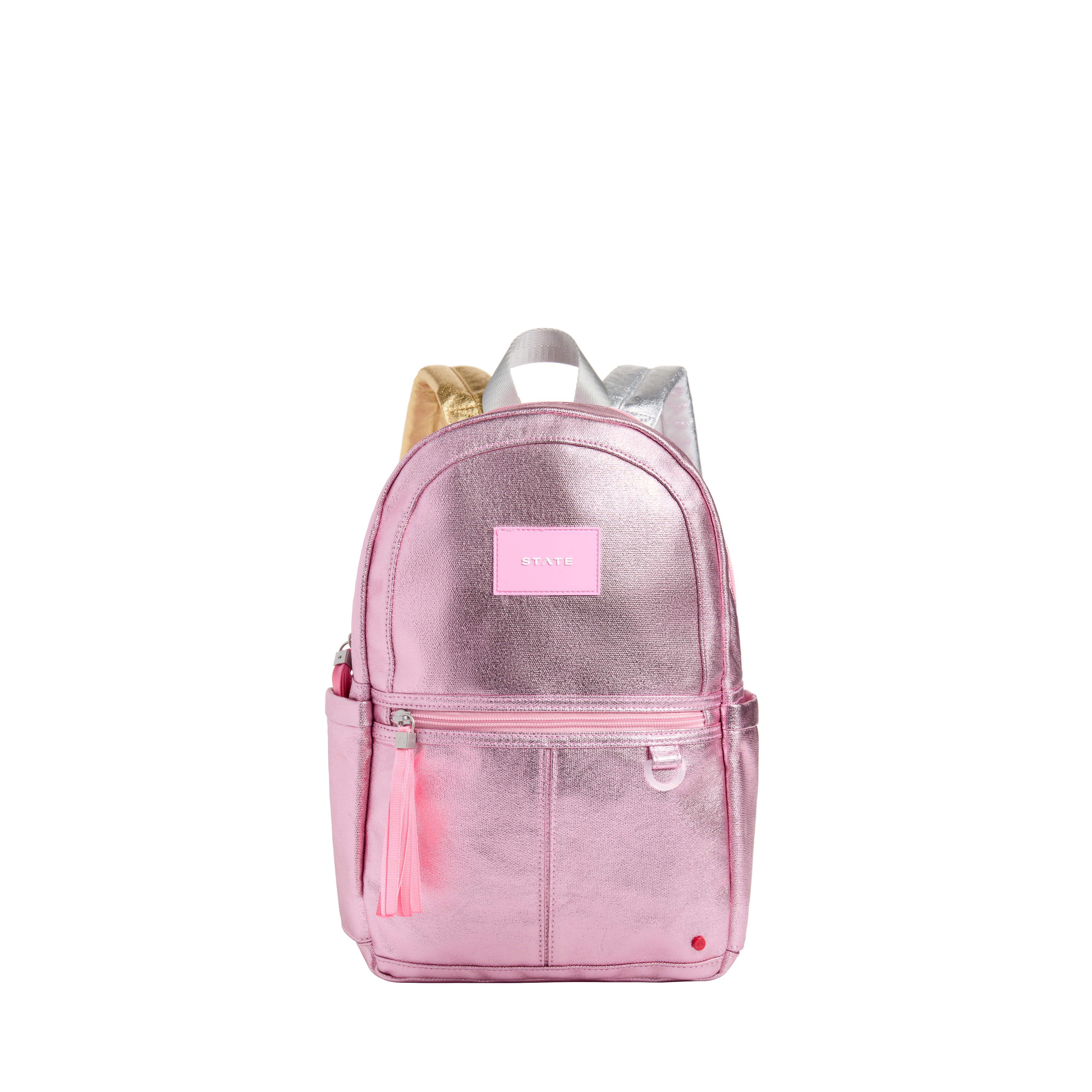 Kane Mini Backpack Metallic Pink/Silver | Back to School | Travel Backpack