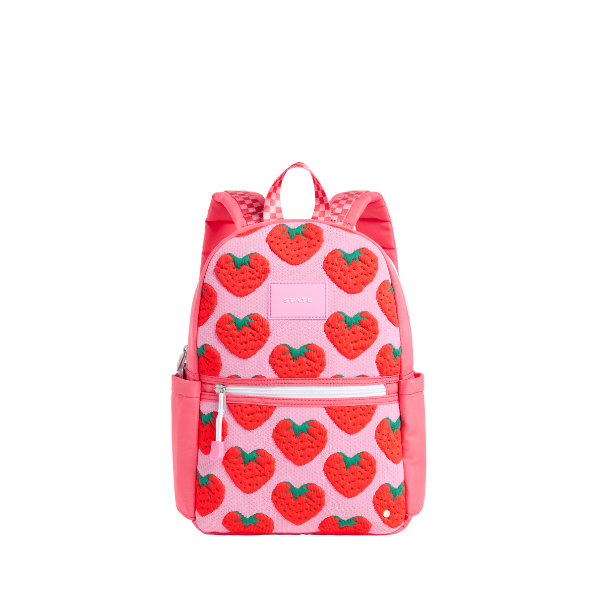 state bags kane kids mini travel strawberries pink front view click to zoom