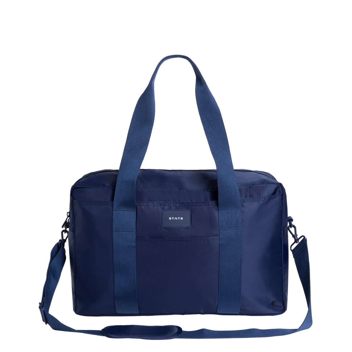 STATE Bags Wellington Weekender Nylon Navy Front View Click to Zoom