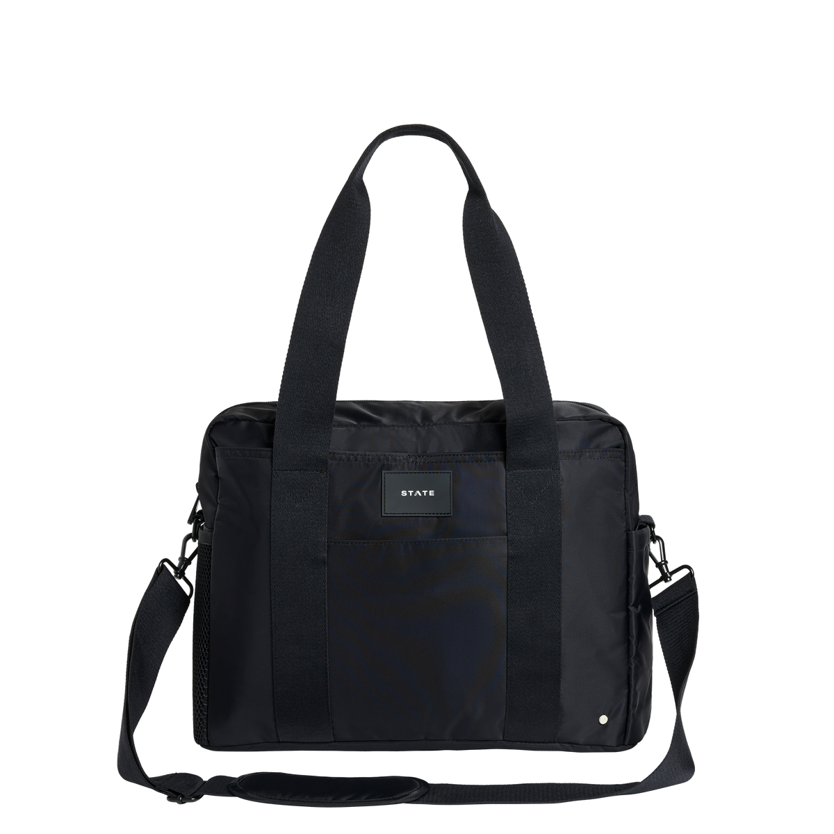 STATE Bags Jordan Diaper Tote Nylon Black Front View Click to Zoom