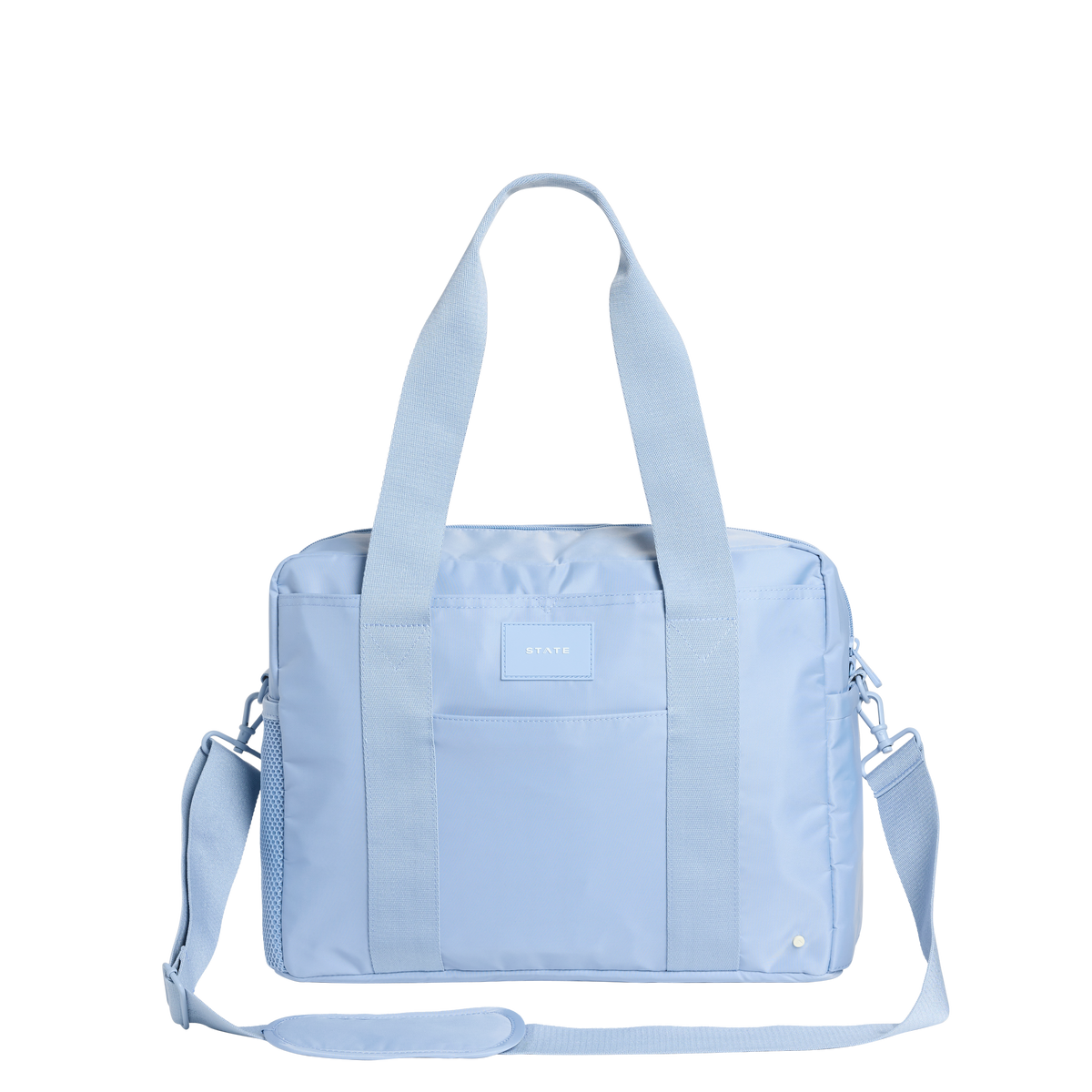 STATE Bags Jordan Diaper Tote Nylon Ice Blue Front View Click to Zoom